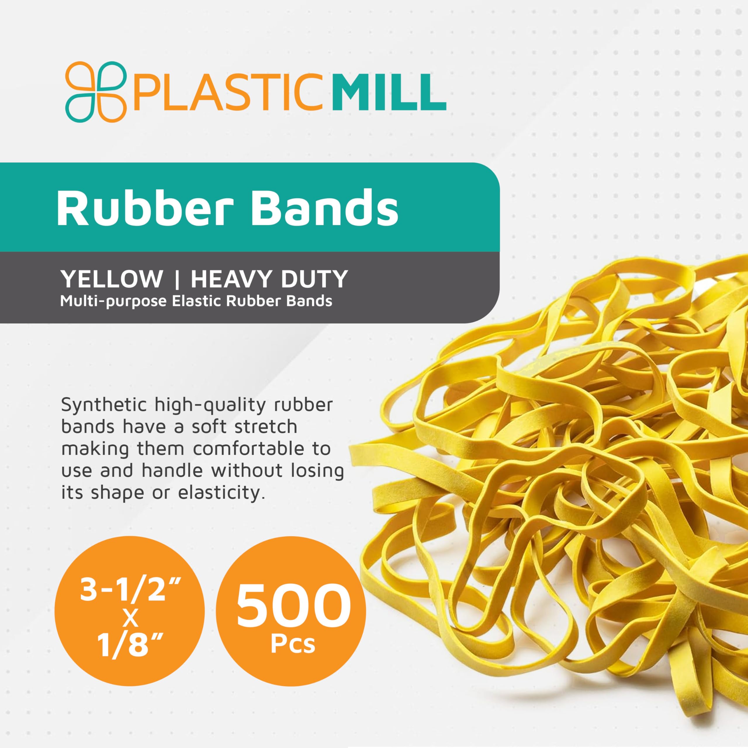 PlasticMill #33 Yellow Rubber Bands 3.5