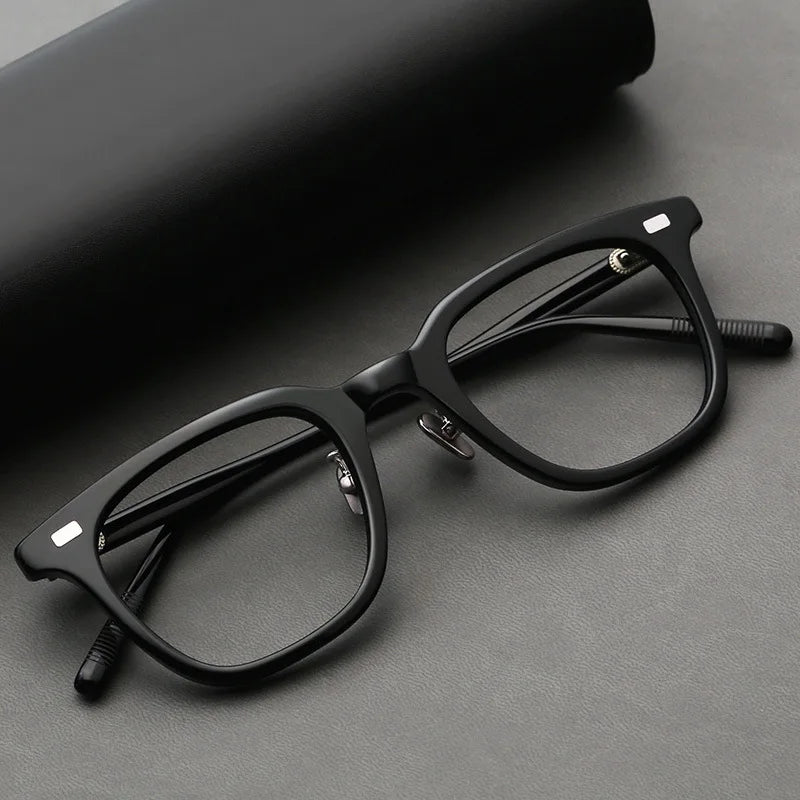Stylish Black Acetate Square Eyeglasses for Women - Full Rim Frame BM319 | Perfect for Work, Reading & Fashion Accessories