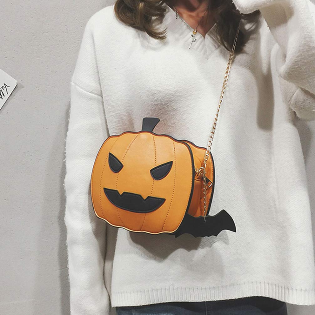 Halloween Pumpkin Crossbody Bag - Gothic Devil Shoulder Purse for Women, Cute Novelty Handbag for Halloween Parties, Cosplay & Goth Fashion Accessories