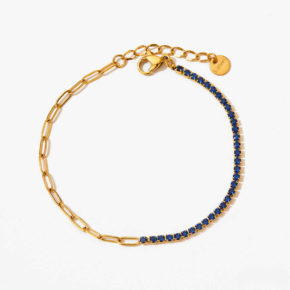 Gold + Navy CZ