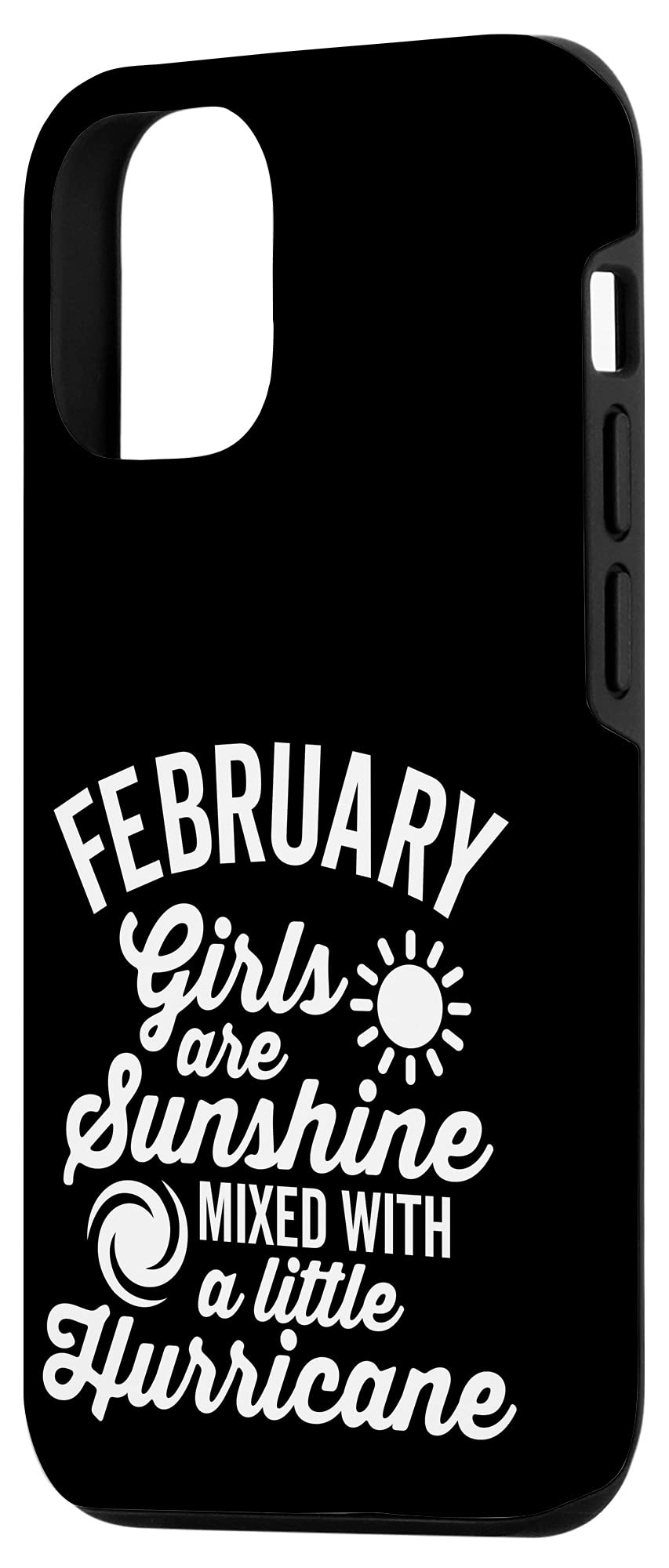 iPhone 12/12 Pro Protective Case - Durable Dark Cover with 'Girls Are Sunshine Mixed With a Hurricane' Design | Perfect for Everyday Use, Travel & Style Protection
