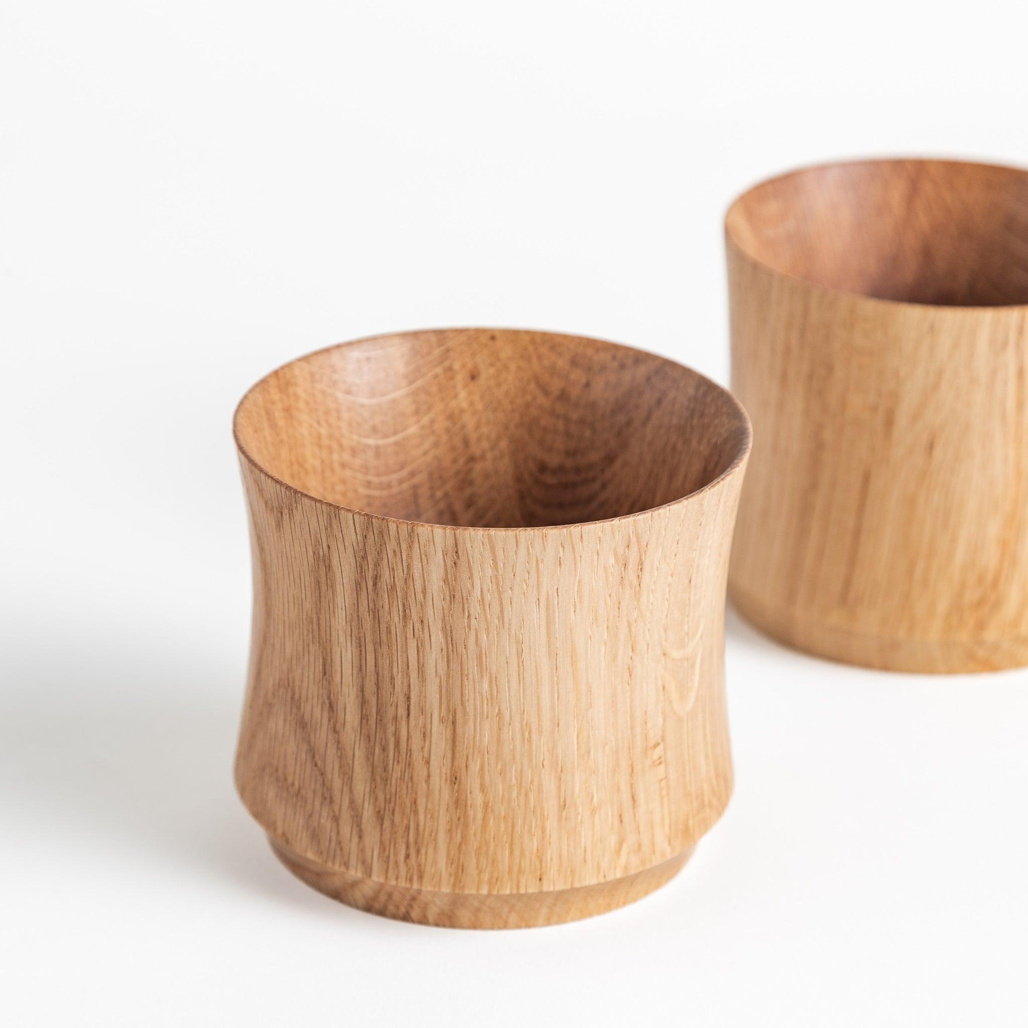 Handcrafted Mizunara Oak Whiskey Glasses Set of 2 - Japanese Wooden Tumbler Cups for Bourbon, Scotch & Whiskey Tasting - Perfect for Home Bar, Gifts & Special Occasions