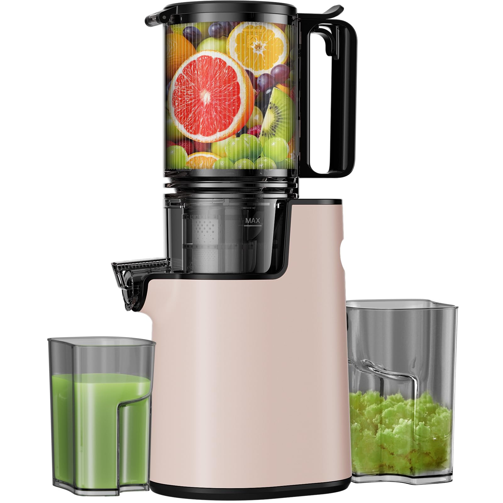 Premium Cold Press Juicer Machine - 350W Slow Masticating Juicer with 5.4