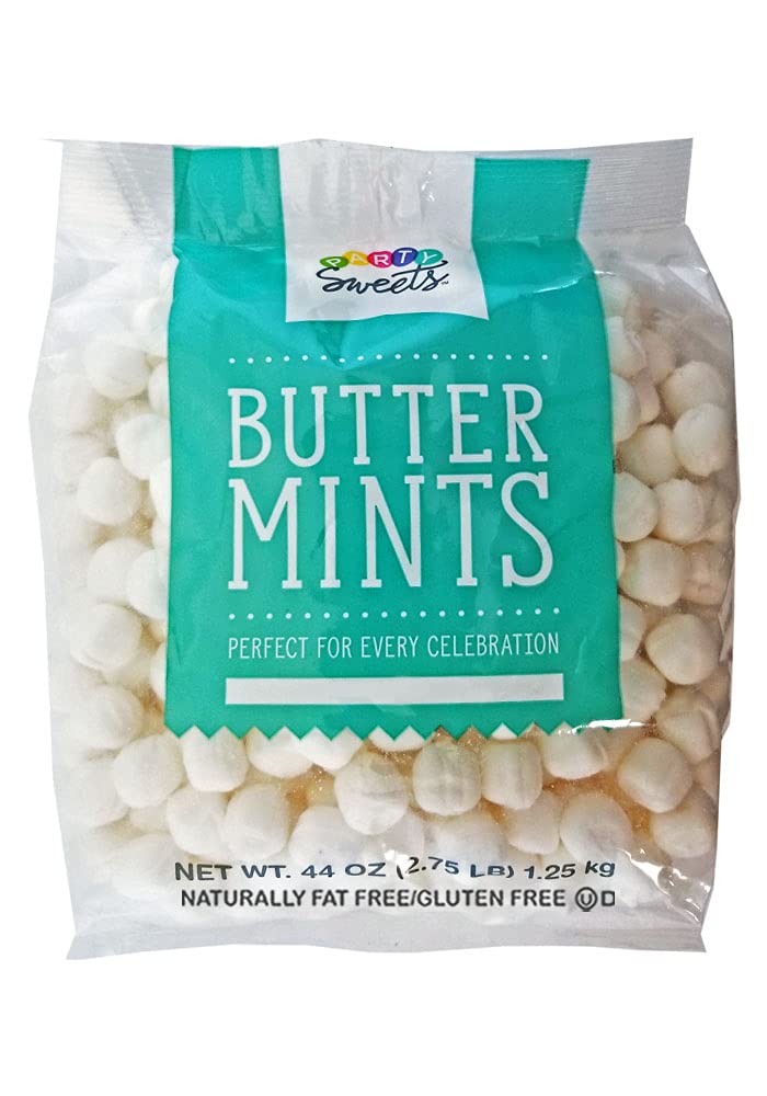 Premium White Buttermints for Parties & Events - 2.75lb Bulk Candy (Approx. 350 Pieces) by Hospitality Mints - Perfect for Weddings, Baby Showers & Corporate Events