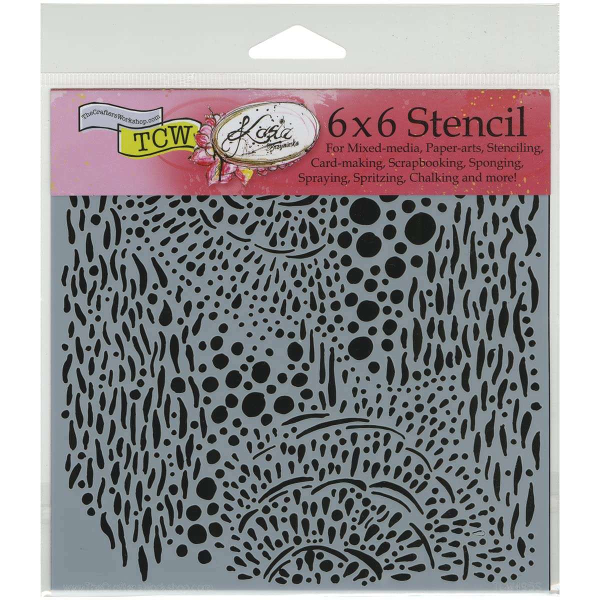 Crafter's Workshop 6x6 Inch Sea Bubbles Stencil Template for Scrapbooking, Card Making & DIY Crafts - Perfect for Art Journaling, Home Decor Projects, and Mixed Media Art