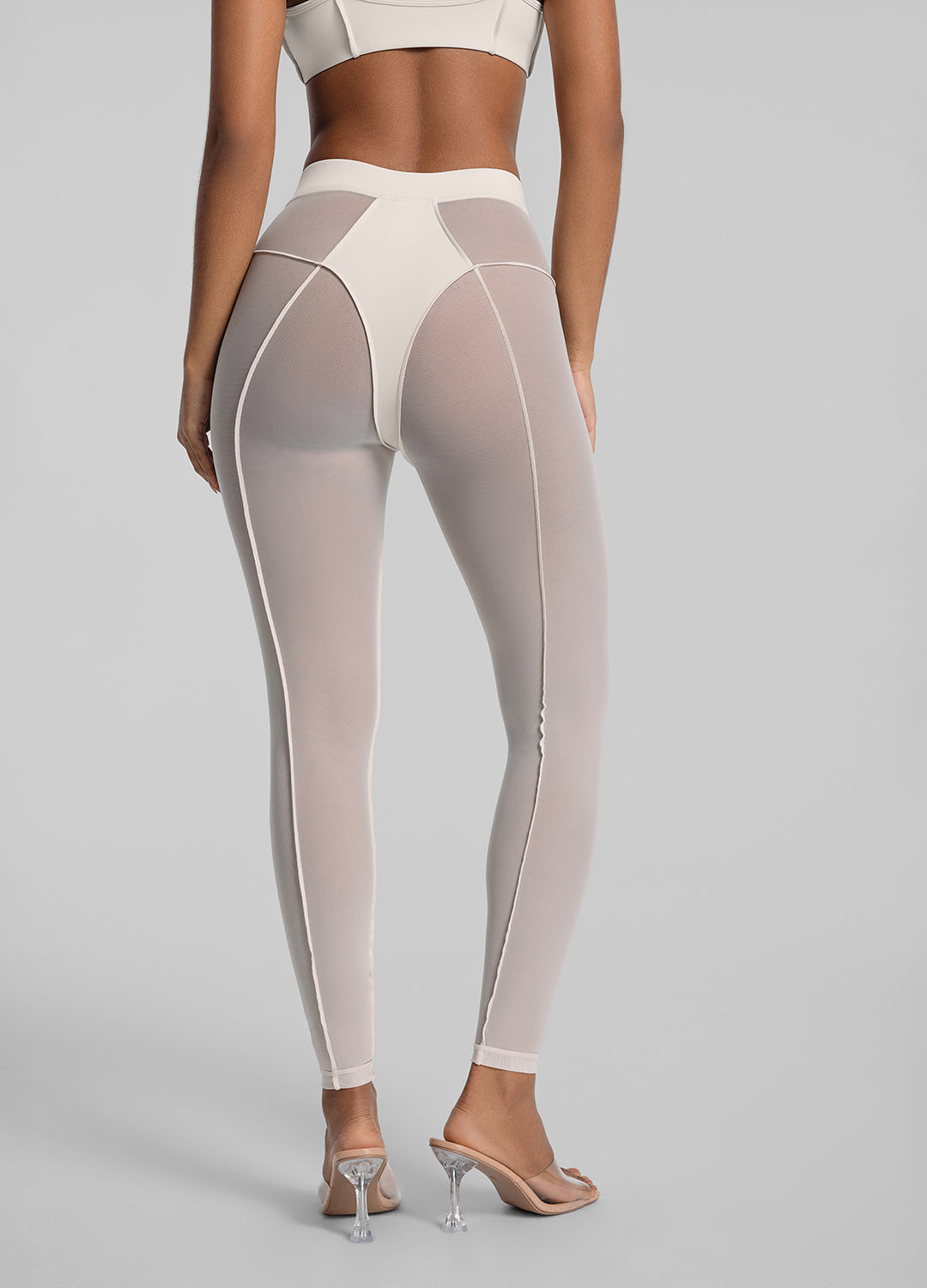 Semi Sheer High Rise Leggings for Women - Comfortable Yoga Pants with Tummy Control - Perfect for Workout, Running, Lounge & Everyday Wear