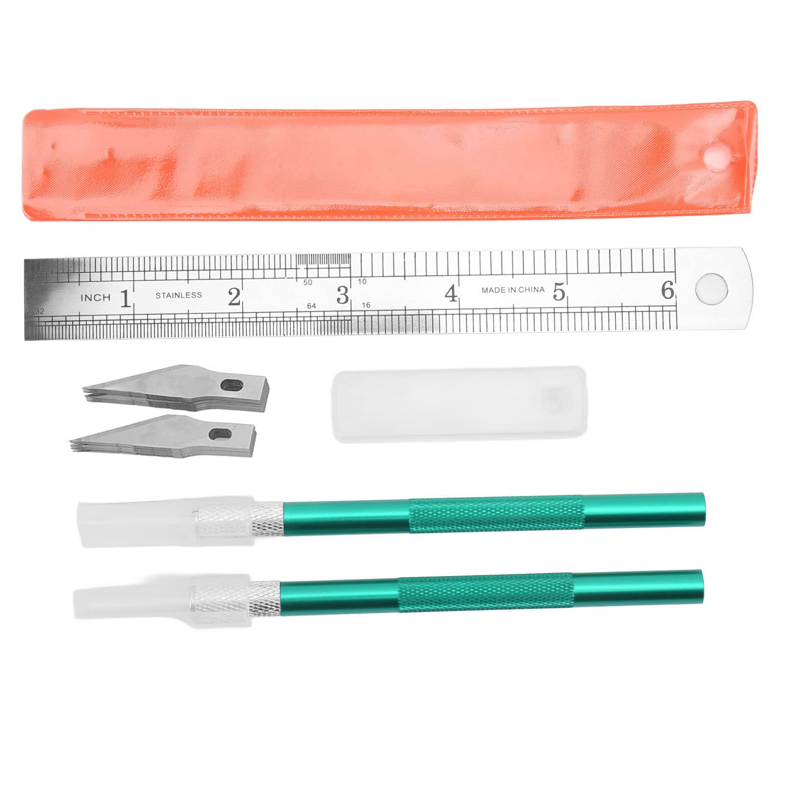 Pssopp Craft Knife Set - Precision Exacto Knife with 20 Replacement Blades for Art, Scrapbooking, Stencil & Carving | DIY Projects, Model Making & Paper Crafts (Green)