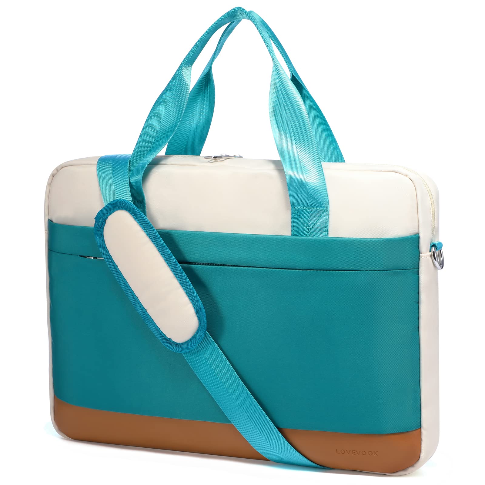 LOVEVOOK 15.6 Inch Slim Laptop Bag for Women & Men - Lightweight Business Computer Case for Work, Office & Travel - Perfect for Professionals, Students & Commuters