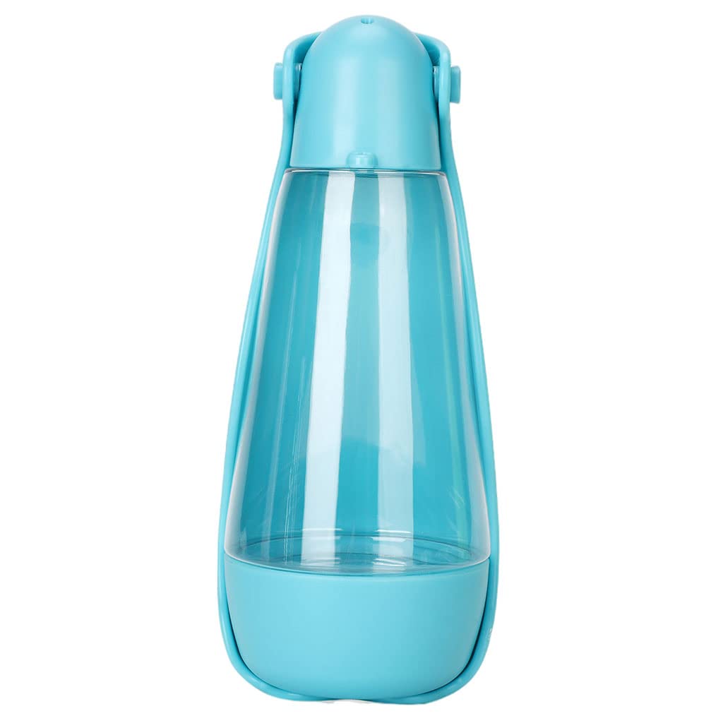 SECRET DESIRE Dog Water Bottle with Cup and Tray - Portable Pet Water Dispenser for Outdoor Hiking, Walking, and Travel - Ideal for Dogs and Cats - Blue