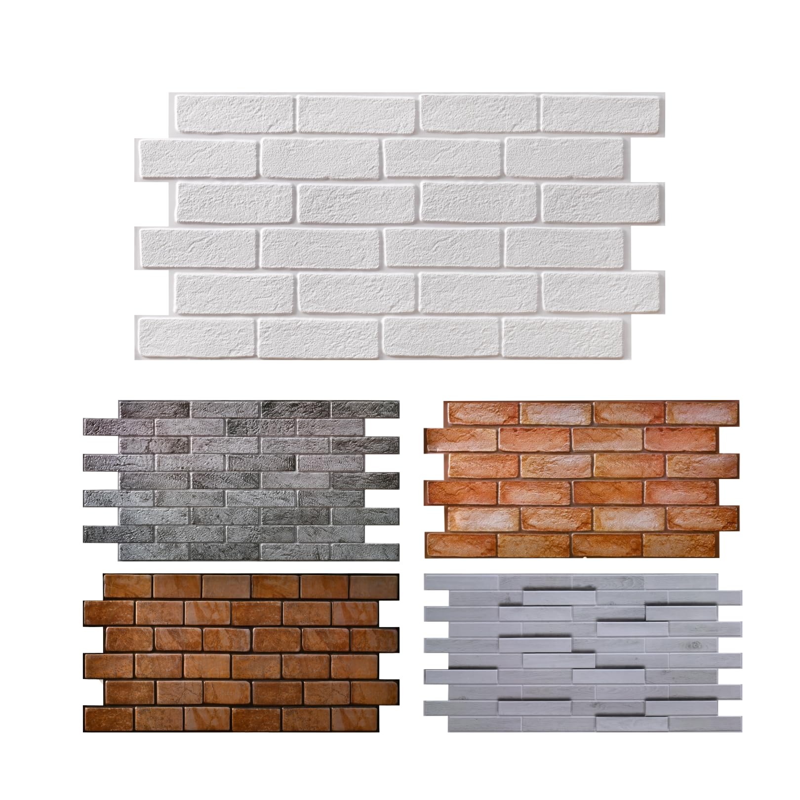 10-Pack (53 sq ft) 3D PVC Wall Panels - Waterproof Peel & Stick Wall Decor for Kitchen Backsplash, Bathroom, Living Room & Office - Easy DIY Home Renovation & Interior Design Upgrade
