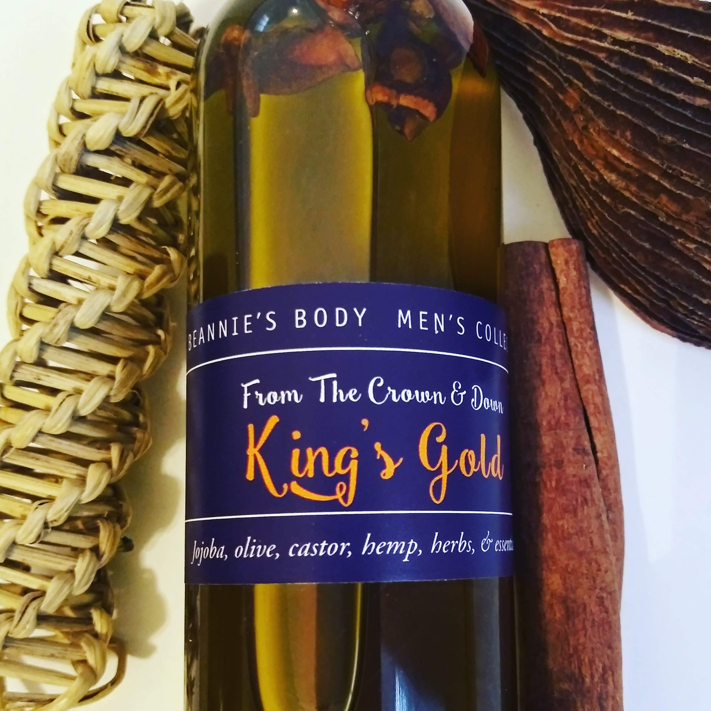Premium King's Gold Beard Oil for Men - Natural Growth & Conditioning - Grooming Gift for Him - Perfect for Daily Use & Special Occasions