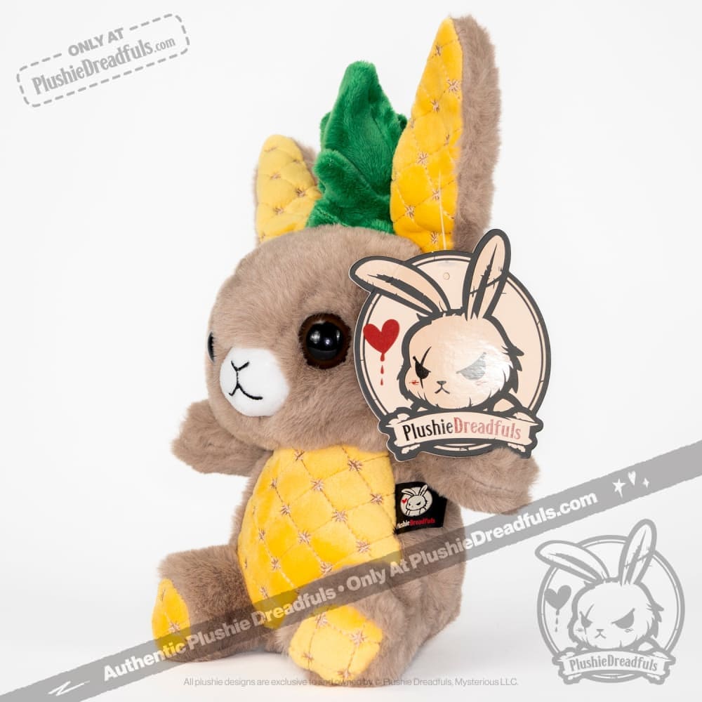 Plushie Dreadfuls Pineapple Rabbit Stuffed Animal - Soft Cute Bunny Plush Toy for Kids, Gift for Girls & Boys, Perfect for Bedroom Decor and Cuddling