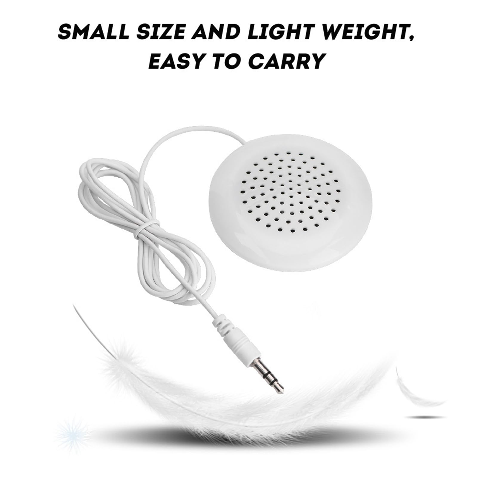 Wireless Stereo Under Pillow Speakers for Sleeping - 9×6×2 Inch Thin Design, 3.5mm Mini Speaker Compatible with MP3/Phone/CD - Perfect for Bedside, Travel & Meditation Relaxation