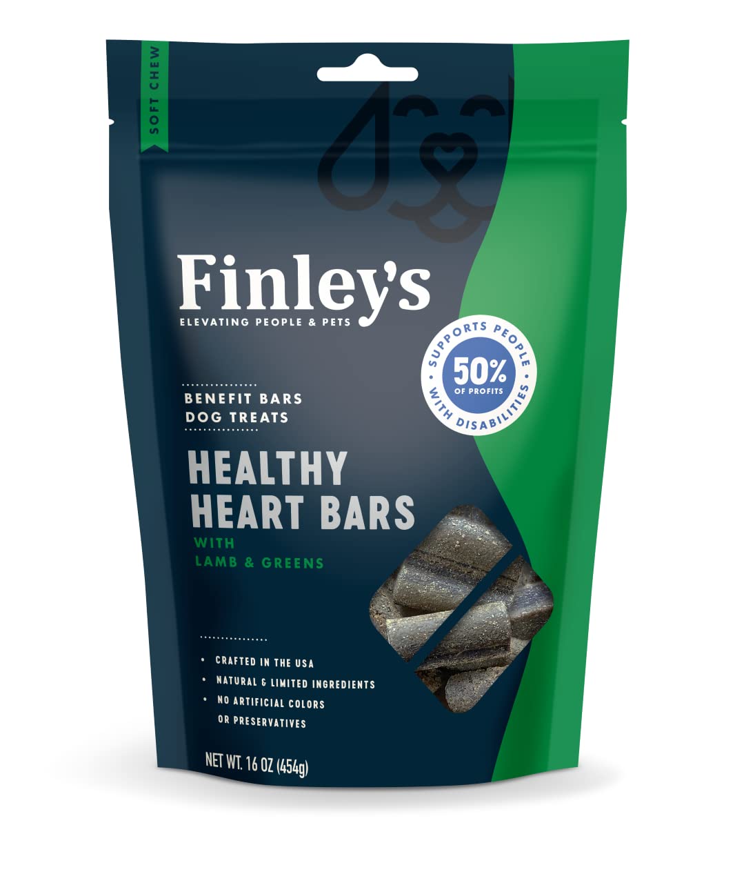 Finley's Soft Chew Benefit Bars for Dogs - Healthy Heart Support Dog Treats with Natural Ingredients | Perfect for Training, Rewards & Heart Health Maintenance
