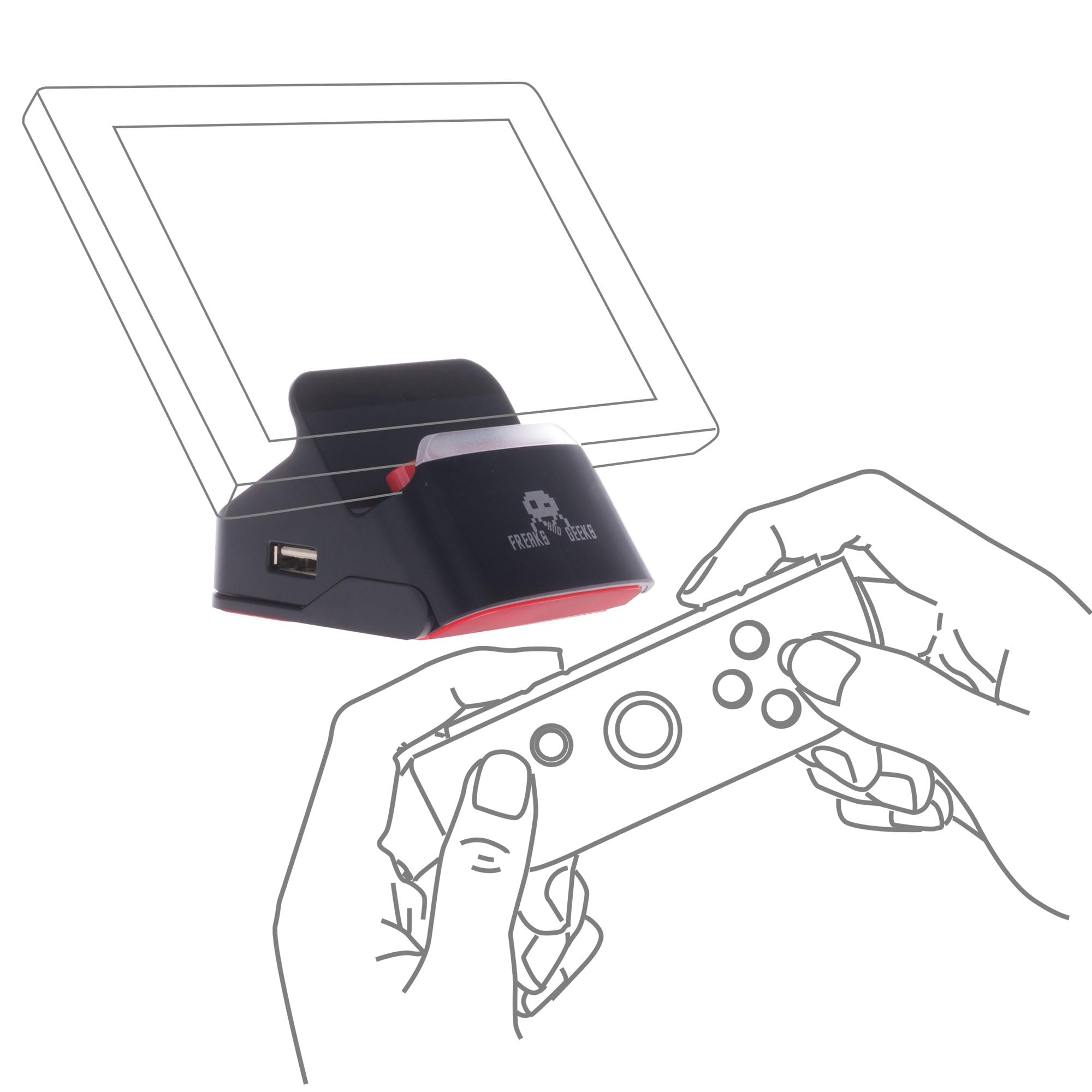 2 in 1 Video Dock and Stand for Nintendo Switch - Portable Charging Station with HDMI Output | Perfect for Gaming at Home or Travel