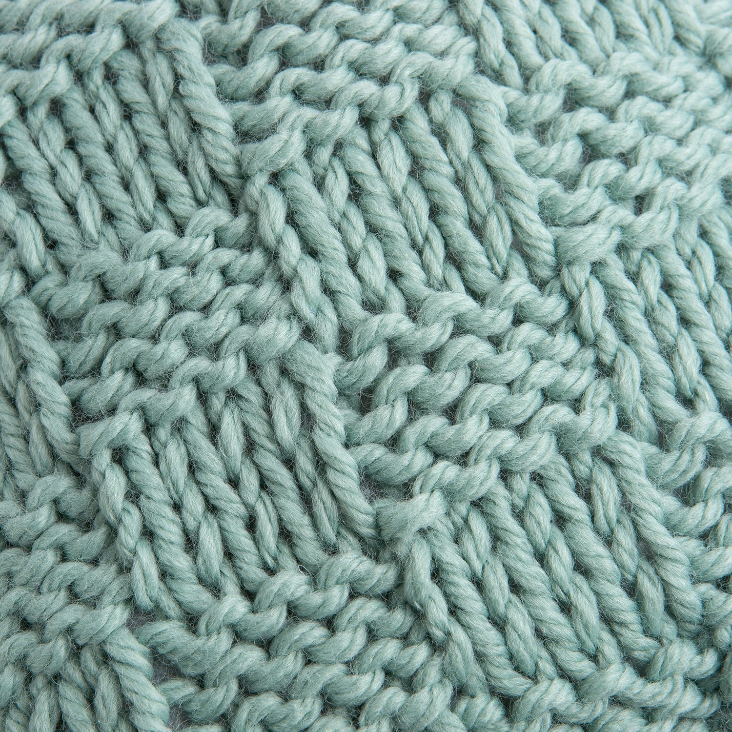Basketweave Stitch Knitting Kit - DIY Cushion Cover Set with Yarn & Needles for Home Decor, Cozy Living Room & Bedroom Accents
