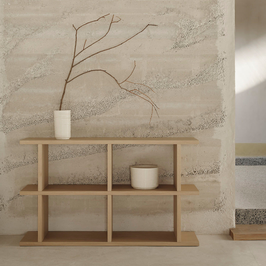 Ferm Living Kona Bookcase - Modern Scandinavian Wooden Bookshelf for Home & Office Storage | Perfect for Living Room, Bedroom, or Study Organization
