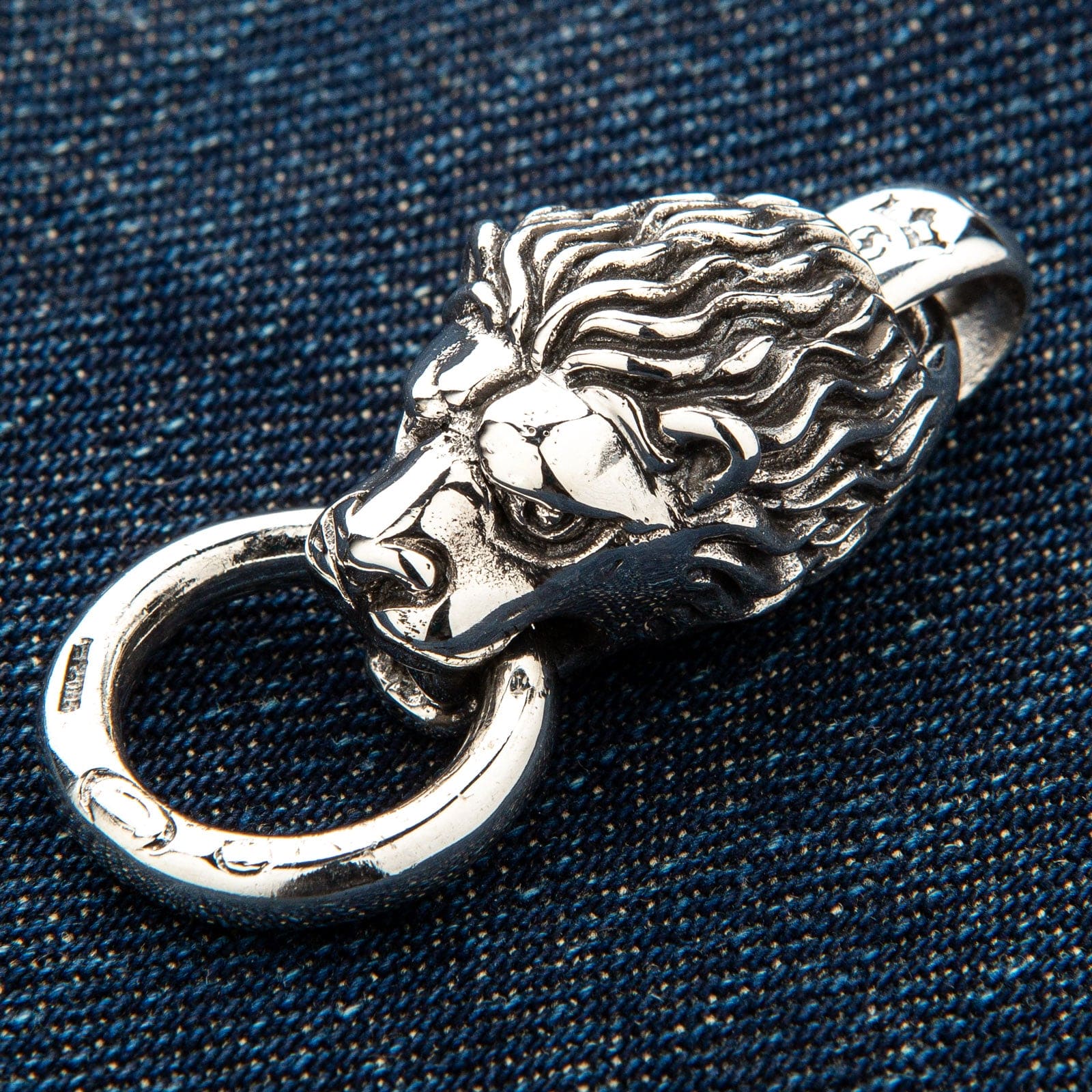 Lion Head Sterling Silver Biker Pendant Necklace for Men - Gothic Jewelry for Motorcycle Riders & Biker Gifts - Perfect for Biker Events, Rallies & Everyday Wear