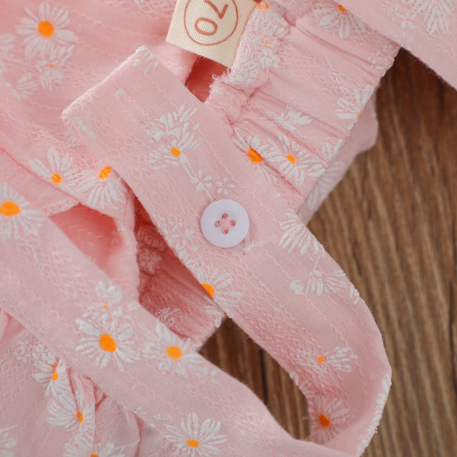 Newborn Baby Girl Clothes - Daisy Print Romper Dress with Flutter Sleeves | One-Piece Jumpsuit & Headband Set | Perfect for Summer Outfits, Photoshoots & Special Occasions