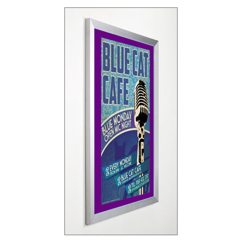 11x14 Euro Style Designer Slide-In Frames - Perfect for Posters, Signs, Menus & Documents - Includes 2 Wide Matboards - Ideal for Home Decor, Office Display & Restaurant Menu Presentation