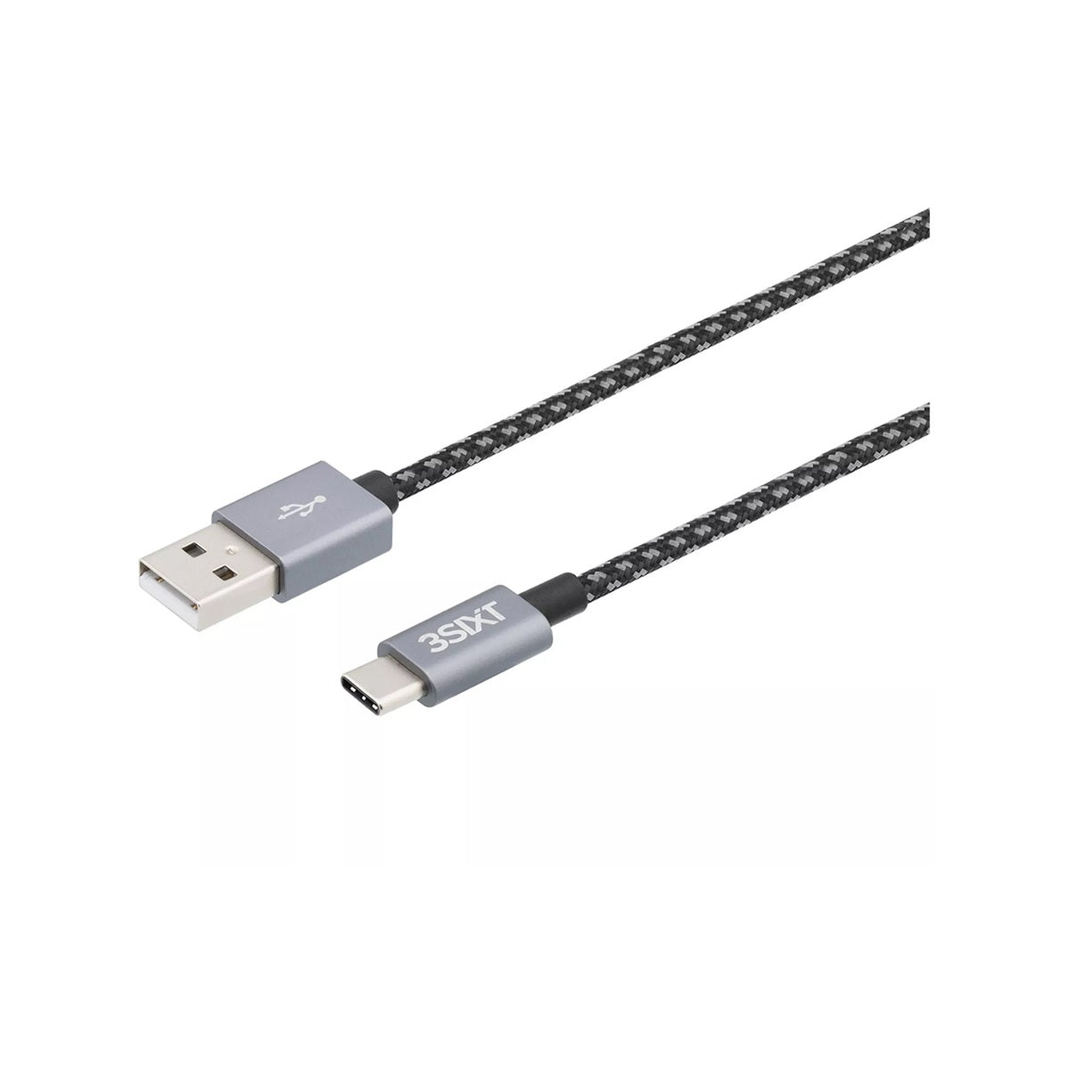 3sixT Premium USB A to USB C Cable 1m (3.3ft) Fast Charging & Data Sync - Compatible with iPhone 15, Samsung Galaxy, iPad, MacBook & More - Perfect for Home, Office & Travel Charging