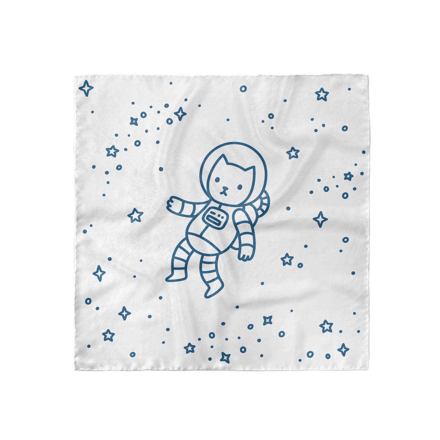 Ambesonne Astronaut Cat in Space Head Scarf - Soft Cotton Hair Wrap for Women, Bandana & Headband - Perfect for Yoga, Beach, Travel & Casual Wear