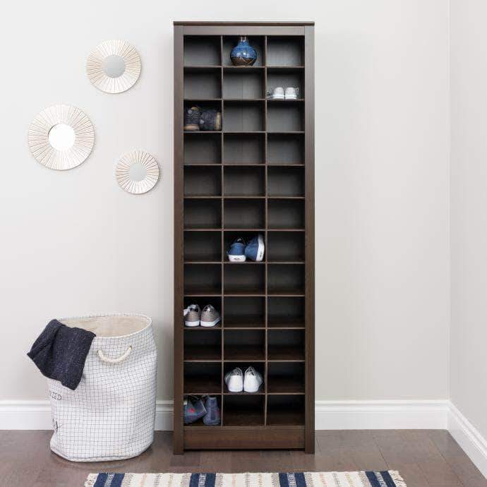 Space Saving Shoe Storage Cabinet Organizer - 4 Color Options for Closet, Entryway & Bedroom Organization