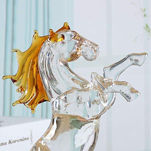 Premium Crystal Glass Horse Figurine Collection - Elegant Animal Paperweight, Home & Office Desk Decor, Unique Gift for Kids Birthday, Wedding, Housewarming (Perfect for Home Decor, Office Desk, Gift Giving)