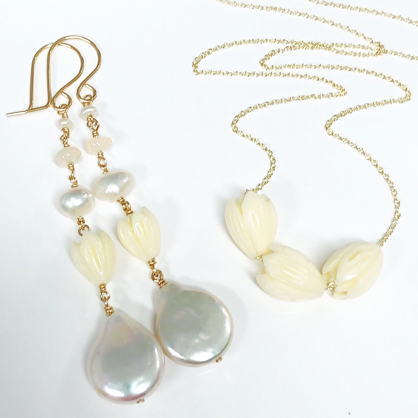 KRISTI Pikake Flower Necklace (R328) - Elegant Hawaiian Floral Jewelry for Women, Perfect for Weddings, Parties & Everyday Wear
