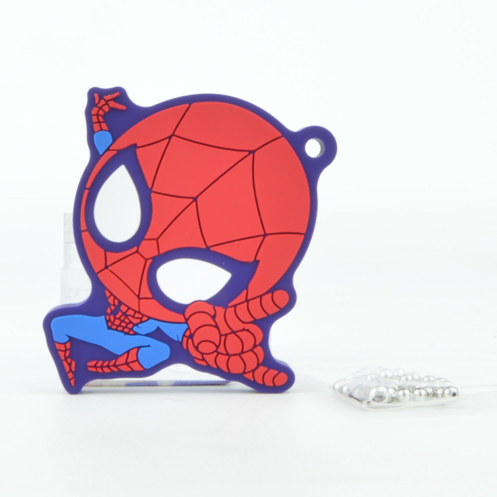 Marvel Spider-Man Character Rubber Mascot Keychain - Cute Superhero Keyring for Backpacks, Gifts & Collectibles (Spider-Man Merchandise)