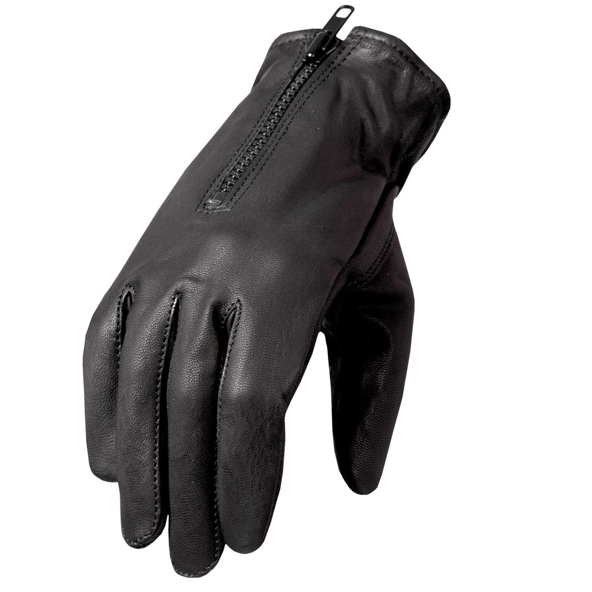 Hot Leathers Fleece Lined Leather Gloves for Men & Women - Winter Motorcycle Riding, Skiing, Snowboarding & Outdoor Activities - Warm & Durable Cold Weather Gloves