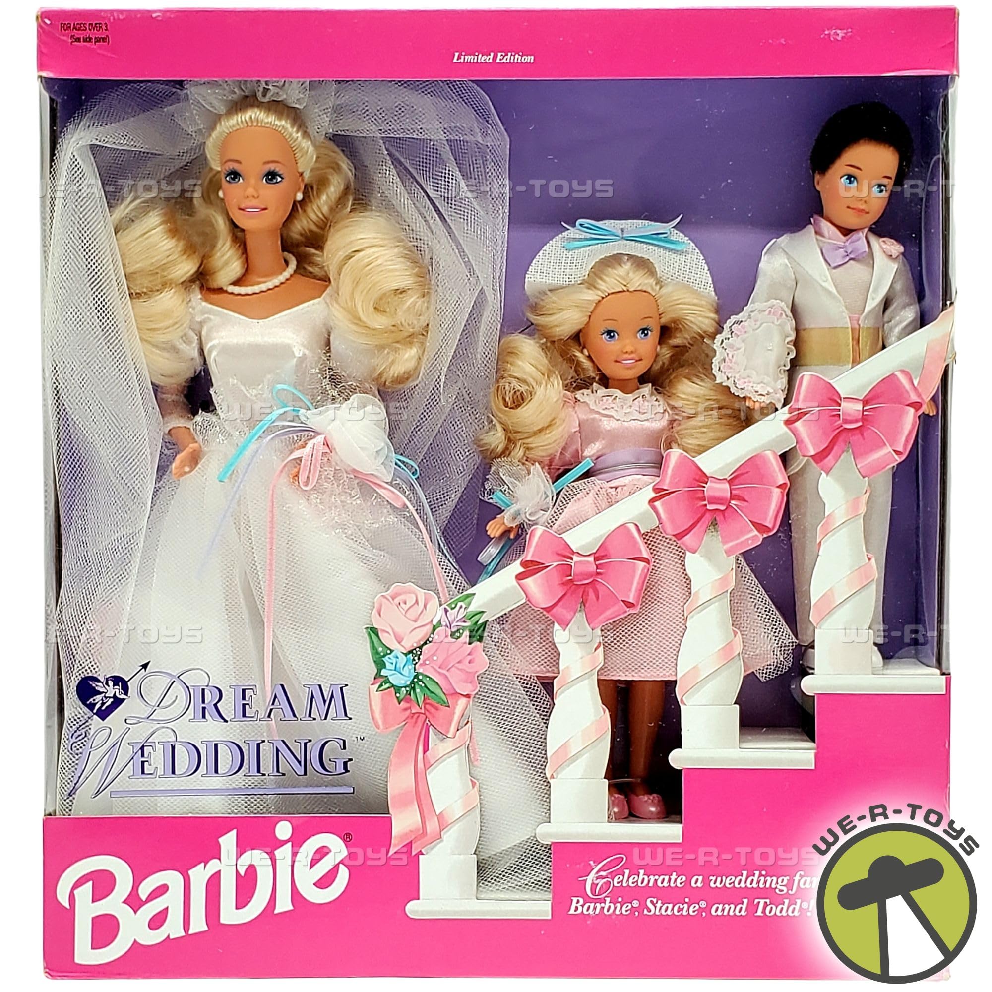 Vintage 1993 Barbie Dream Wedding Gift Set with Barbie, Stacie & Todd Dolls - Perfect for Collectors, Playtime & Wedding Theme Parties