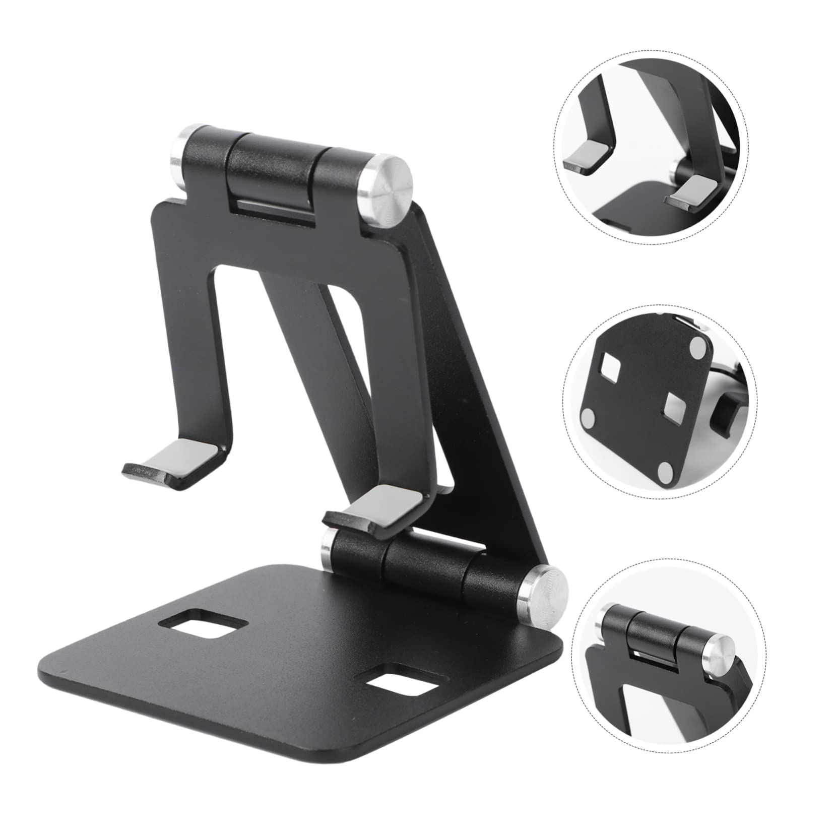 ABOOFAN Universal Phone Stand Holder - Adjustable Aluminum Alloy Phone Dock for iPhone, Samsung, Google Pixel - Perfect for Desk, Bedside, Kitchen & Video Calling