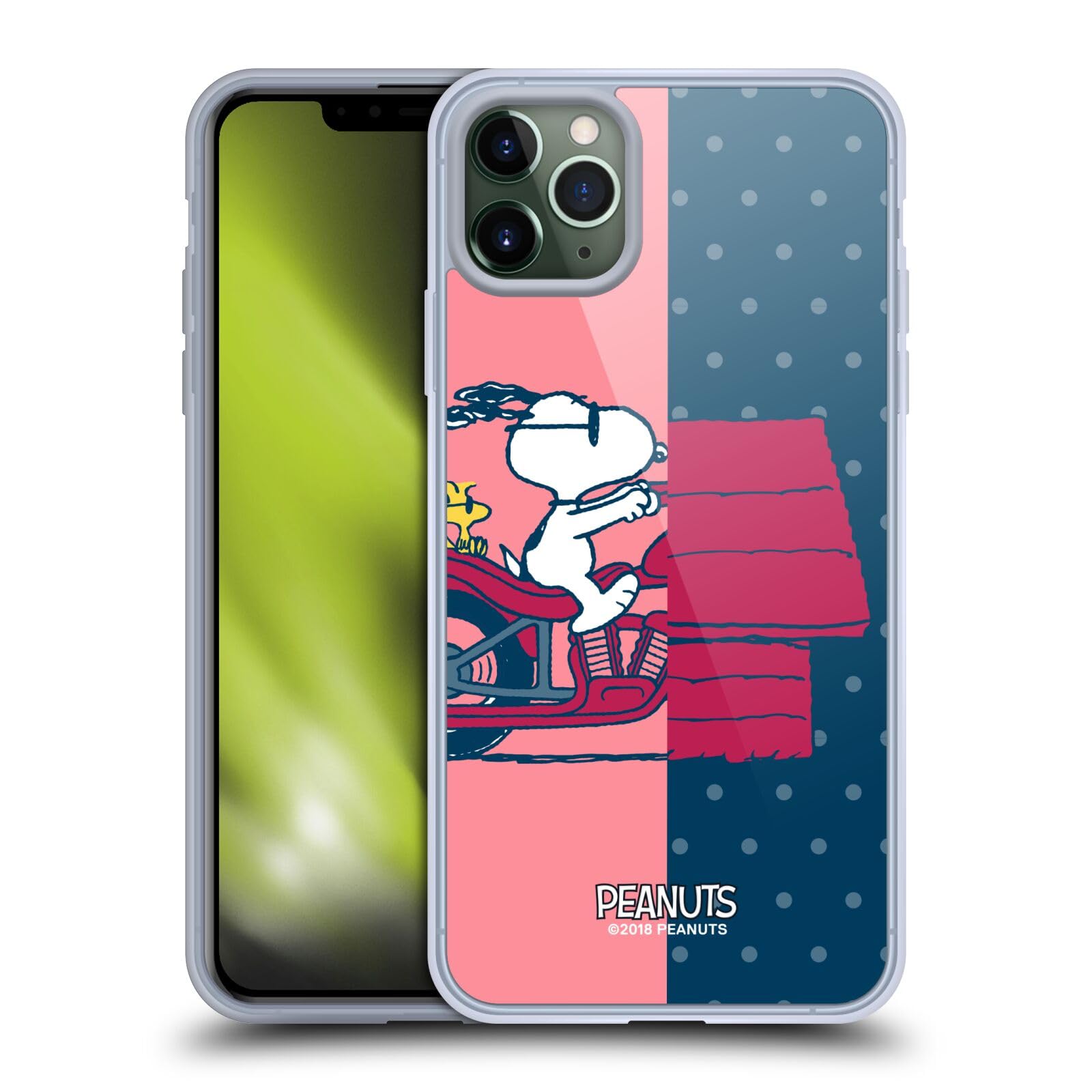Officially Licensed Peanuts Snoopy & Woodstock Halfs and Laughs Soft Gel Case for Apple iPhone 11 Pro Max - Cute Cartoon Phone Cover for Protection & Style - Perfect for Fans, Daily Use, Gifts, and Work