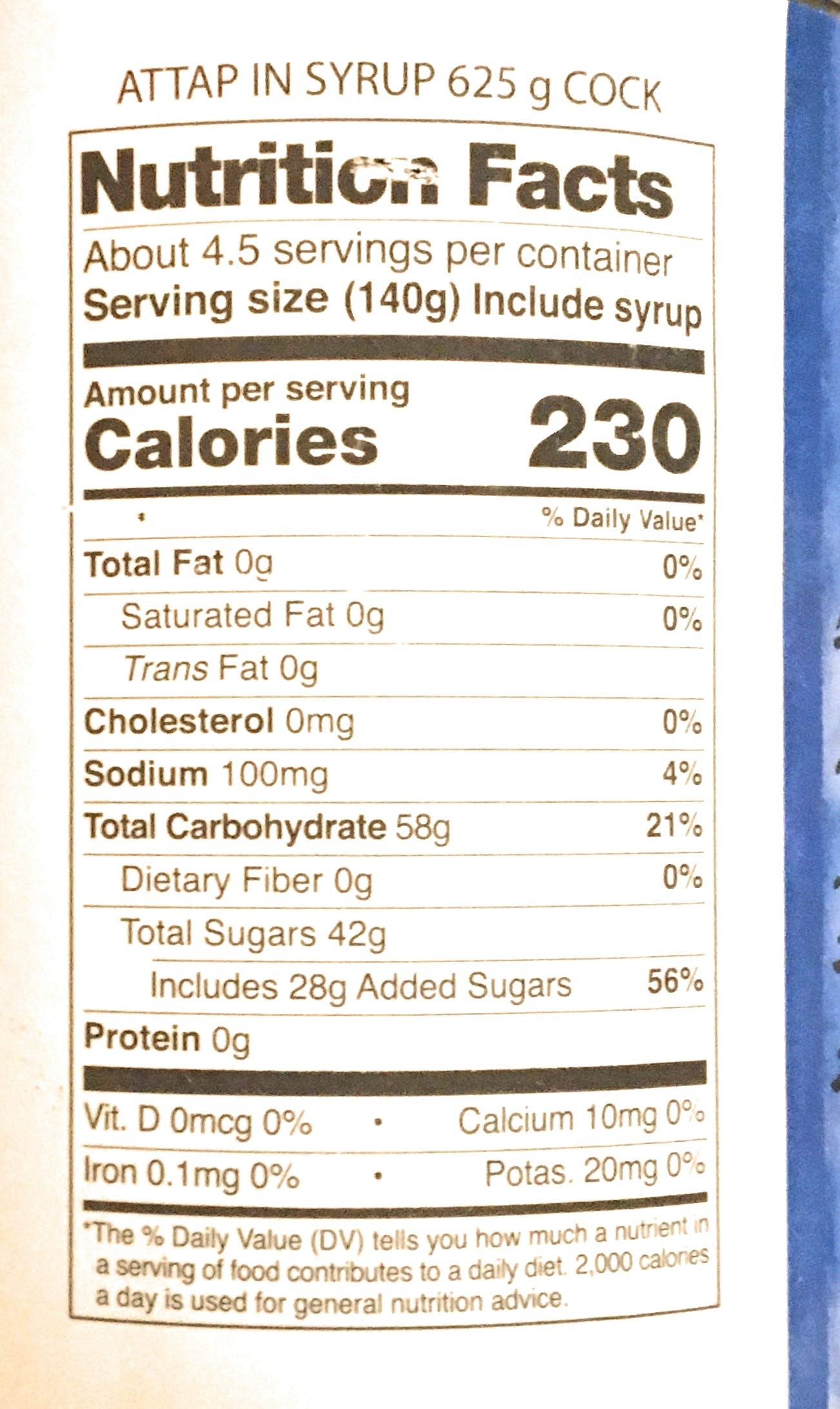4 Pack Cock Brand Palm Seeds (Attap) in Heavy Syrup - 22 Oz Each Can - Perfect for Asian Desserts, Bubble Tea Toppings, and Sweet Soup Recipes