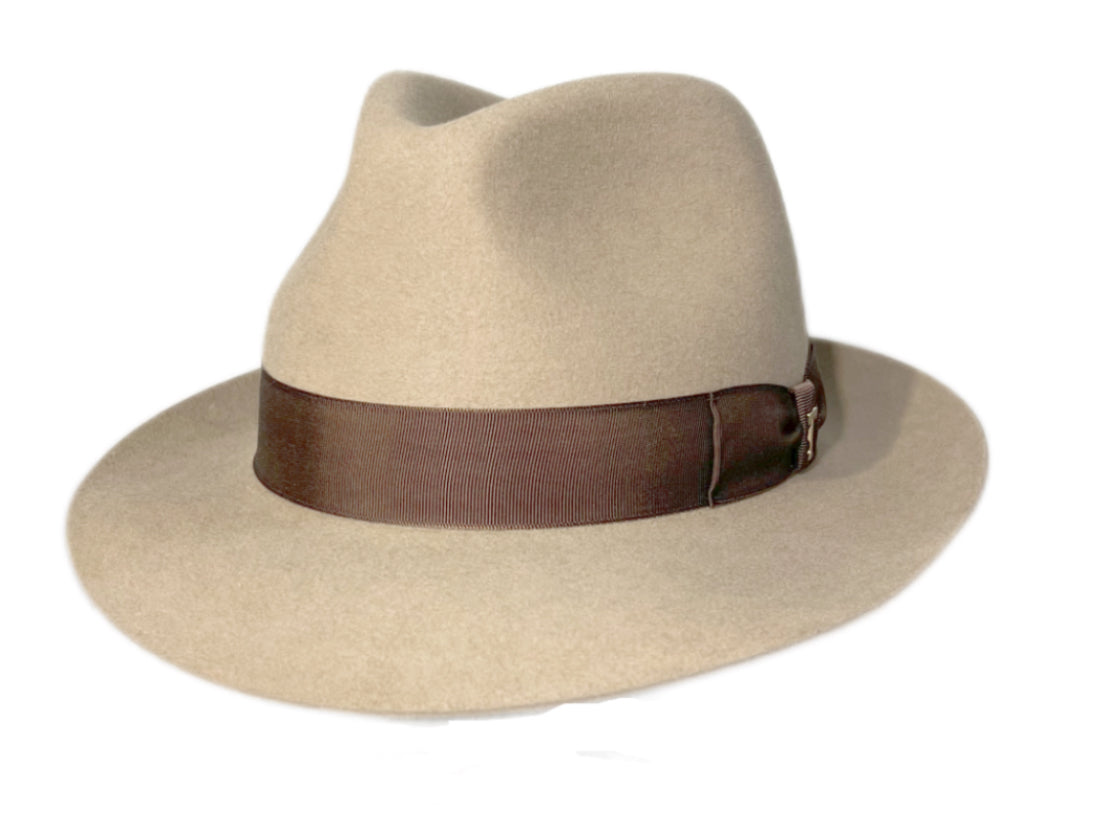 Premium Rabbit Fur Felt Fedora Hat - Mid Brim Fawn Color for Men & Women | Vintage Style Fashion Accessory for Outdoor Events, Weddings & Casual Wear