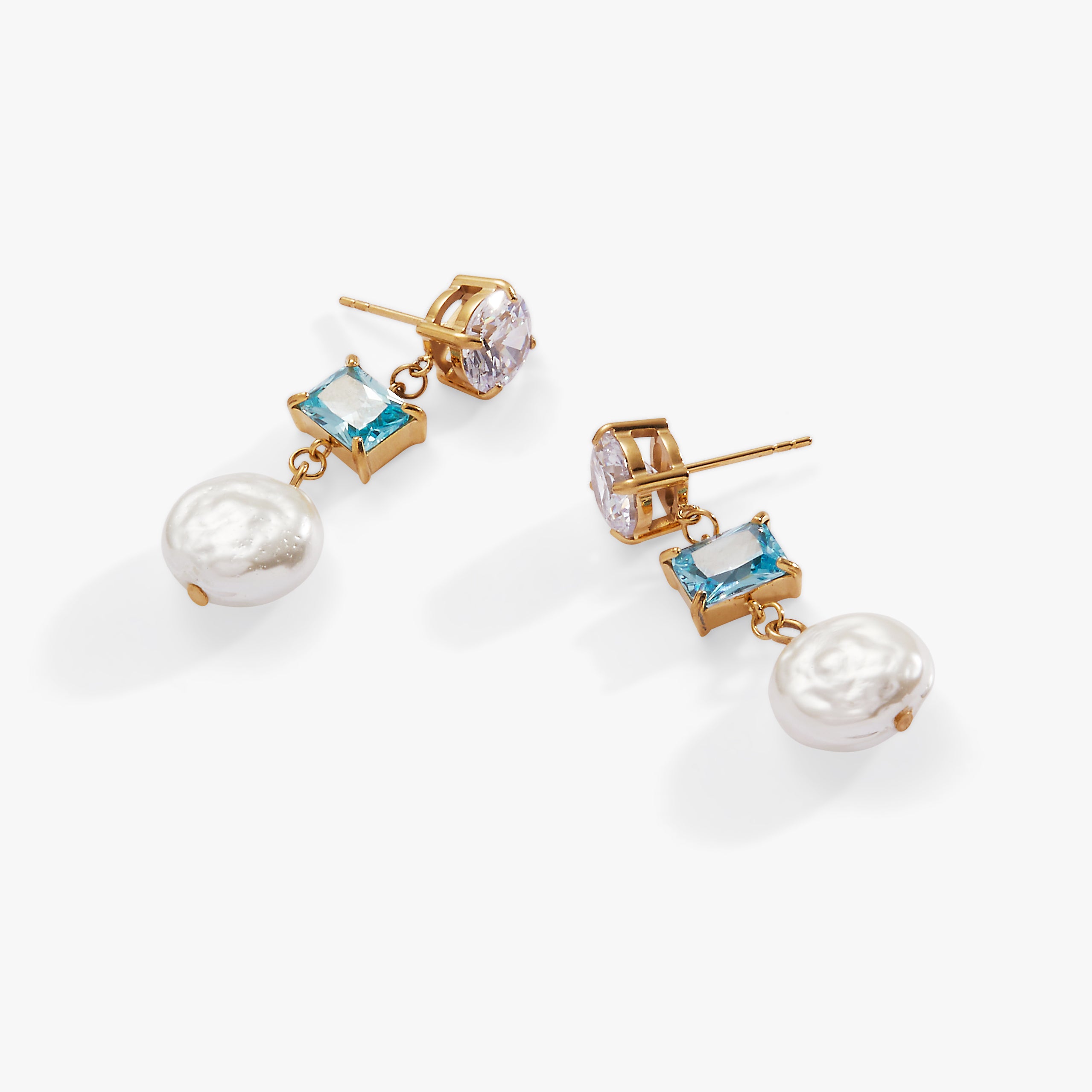 Elegant Coin Pearl Triple Drop Earrings for Women - Handmade Vintage Dangle Jewelry - Perfect for Weddings, Parties & Special Occasions
