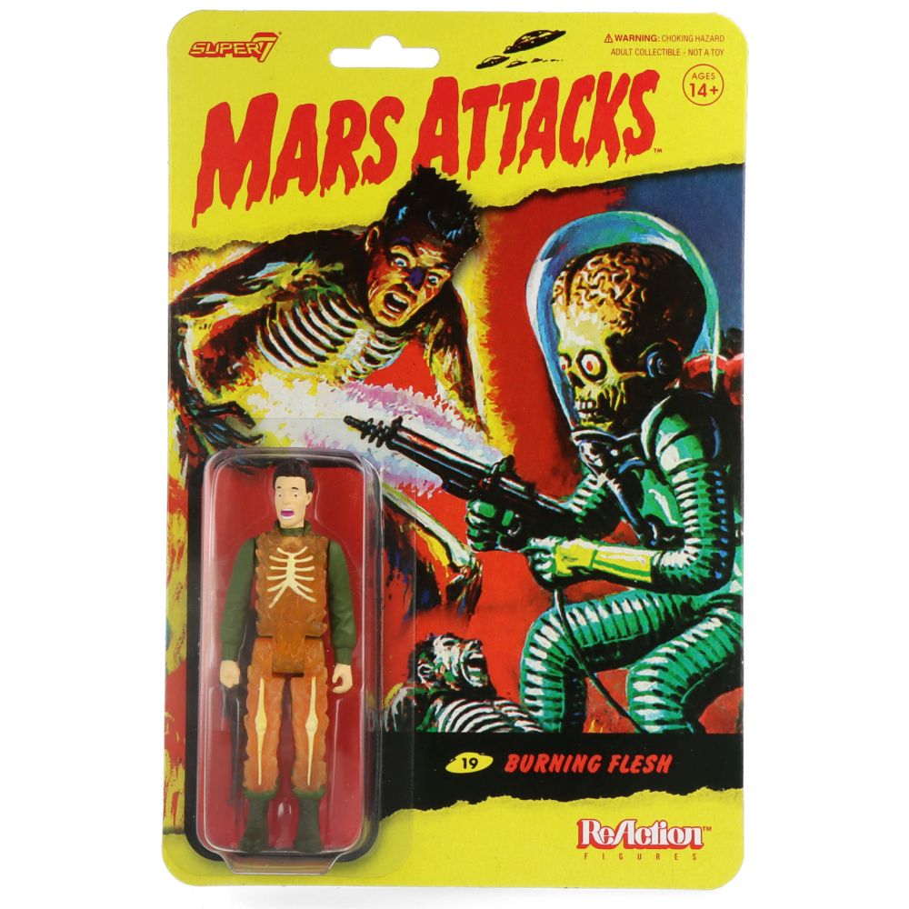 Mars Attacks Burning Flesh ReAction Figures - Collectible Alien Invasion Movie Toys for Sci-Fi Fans & Pop Culture Collectors | Perfect for Display, Gifts, and Nostalgic Fun