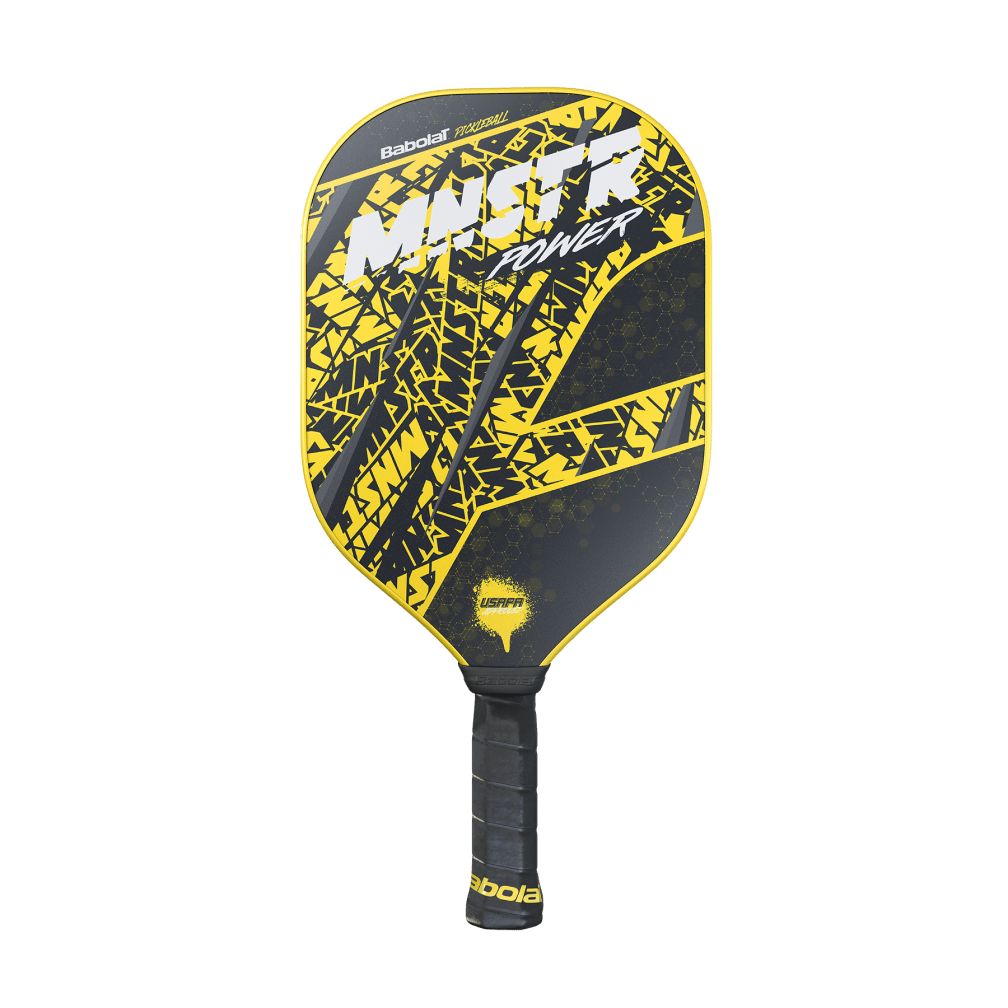 Babolat MNSTR Power Pickleball Paddle - 8.1oz Lightweight Carbon Fiber Racket - Yellow/Black Design - Perfect for Competitive Play & Outdoor Recreation