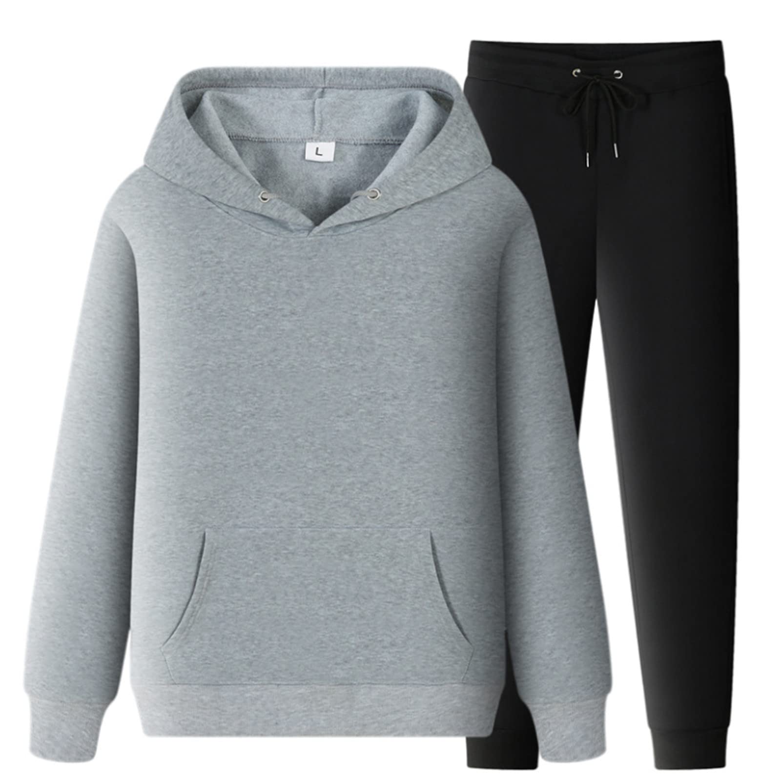 DGHM Men's Cotton Hooded Tracksuit Set - Comfortable Jogging Outfit with Pockets for Running, Gym & Lounge Wear - Stylish Casual Athletic Suit for Men