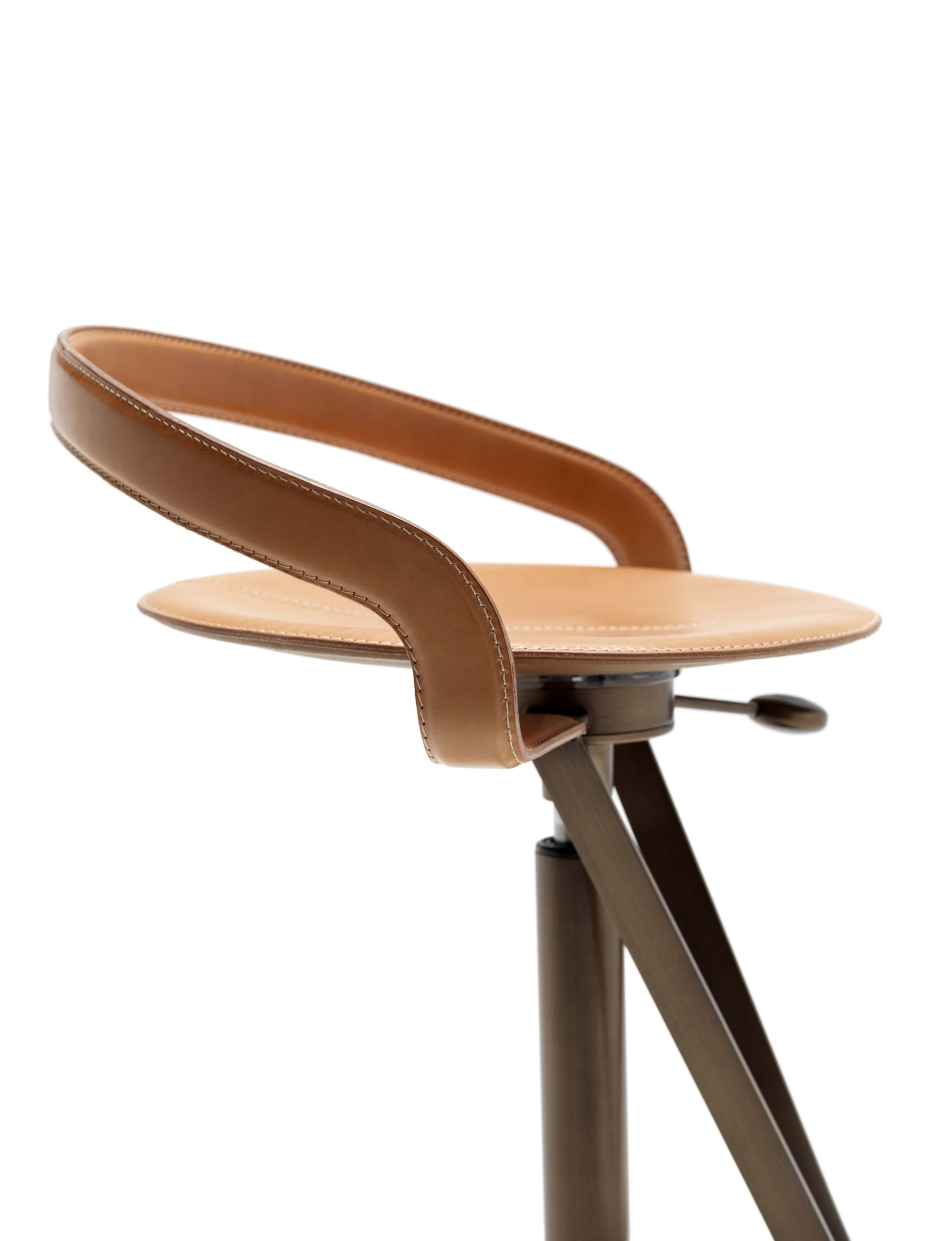Fasem Cayman Bar BT Stool - Modern Adjustable Bar Stool with Backrest for Kitchen Island, Home Bar & Restaurant - Durable Metal Frame & Comfortable PU Seat