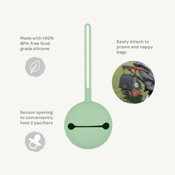 Baby Pacifier Holder with Silicone Clip - Secure & Safe for Infants - Perfect for Strollers, Car Seats & On-the-Go Use