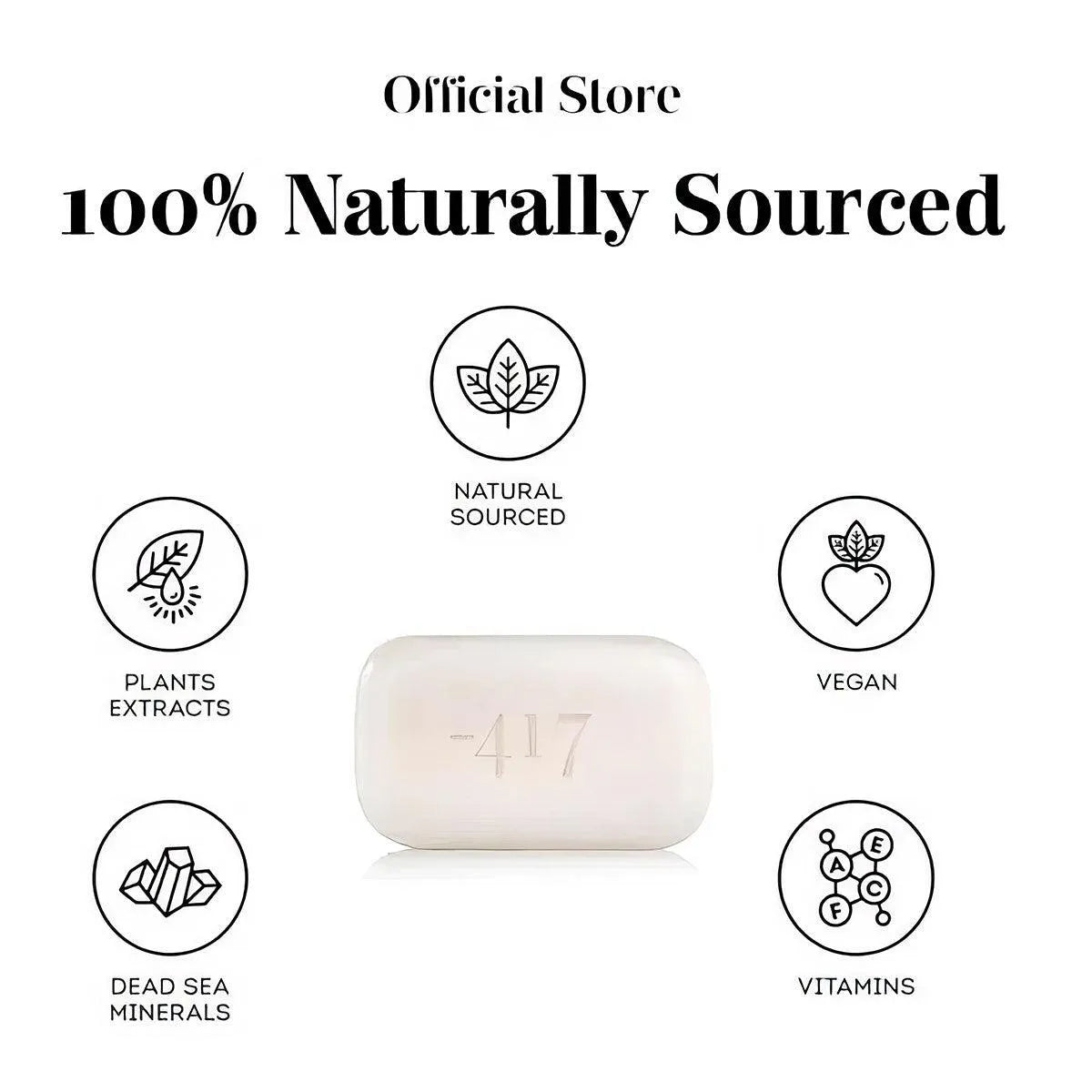 Minus 417 Rich Mineral Hydrating Soap for Face & Body - Natural Skincare Cleanser with Dead Sea Minerals | Perfect for Daily Hydration & Sensitive Skin Care Routine
