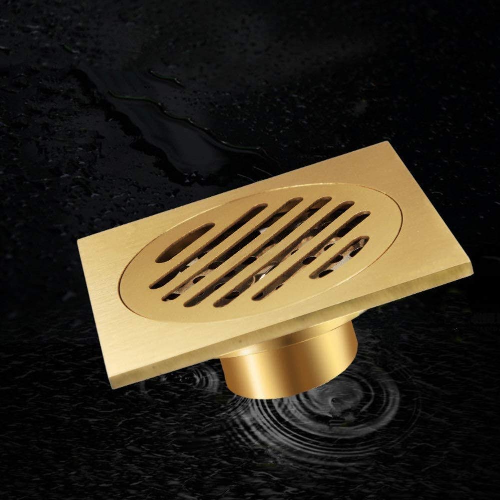 Stainless Steel Shower Drain Cover with Hair Strainer - 304 Square Anti-Odor & Anti-Clogging Bathroom Drain Grate with Removable Cover for Easy Cleaning | Perfect for Bathroom, Shower Stall & Wet Room Drain Protection