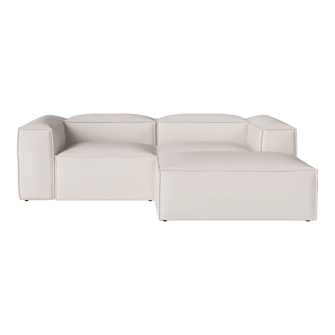 Cosima 2-Seater Small Sofa with Pouf - Compact Loveseat for Small Spaces, Apartments & Cozy Living Rooms