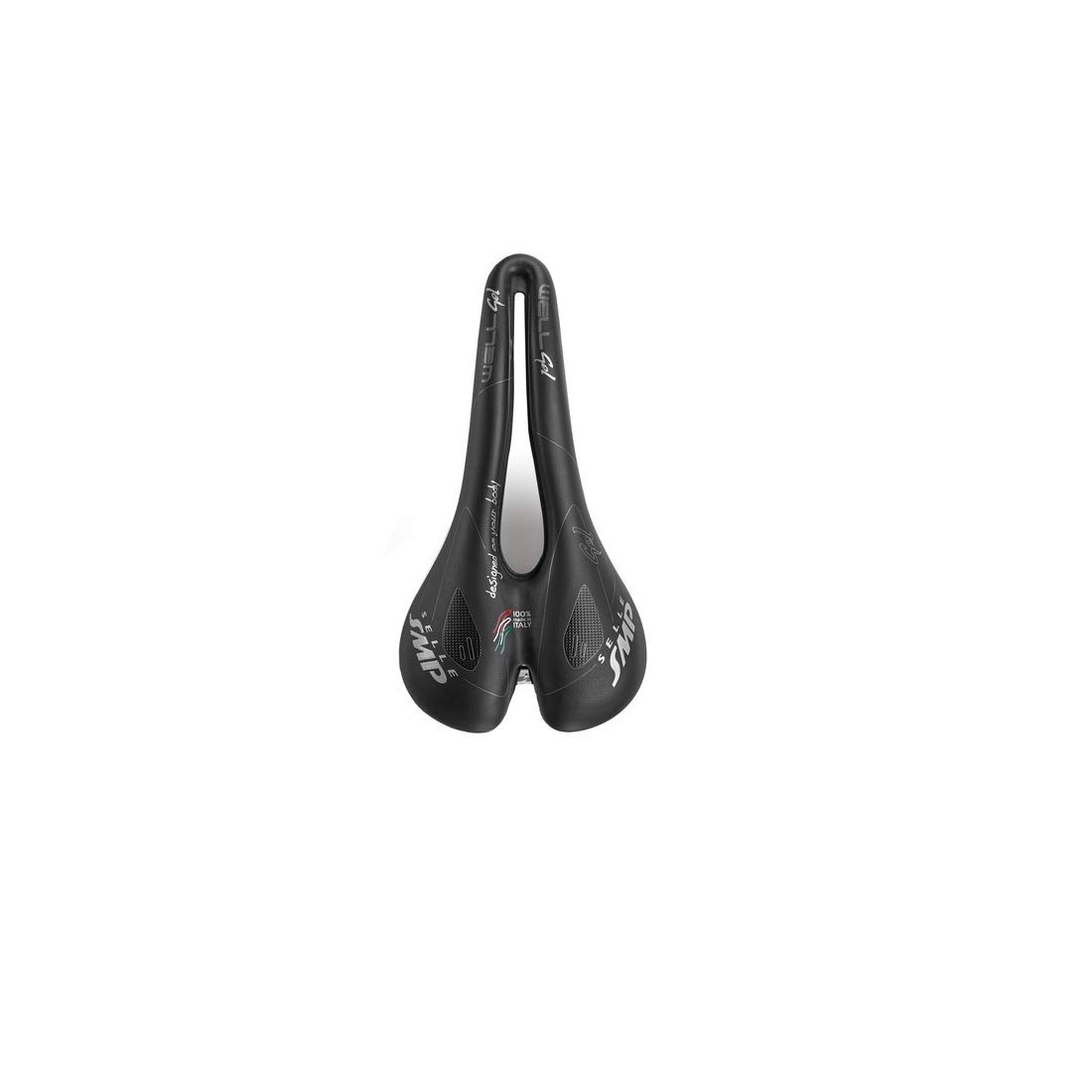 SMP Well Gel Bike Saddle - Comfortable Cycling Seat for Men & Women, Black, Medium Size - Perfect for Road Bikes, Mountain Bikes & Commuting