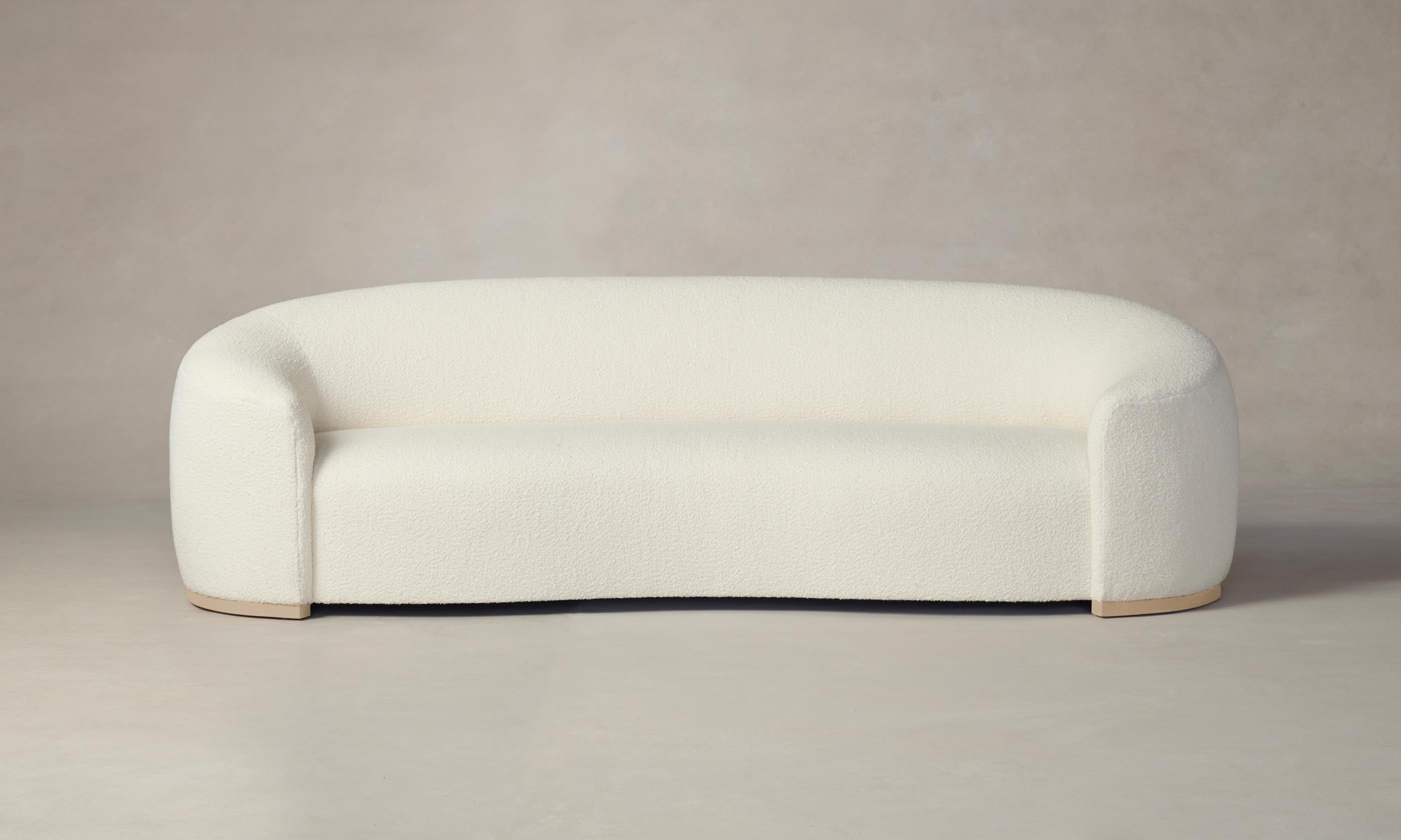 Luxury Chelsea Sofa - Italian Bouclé White Fabric - Modern Living Room Furniture for Home & Office Decor