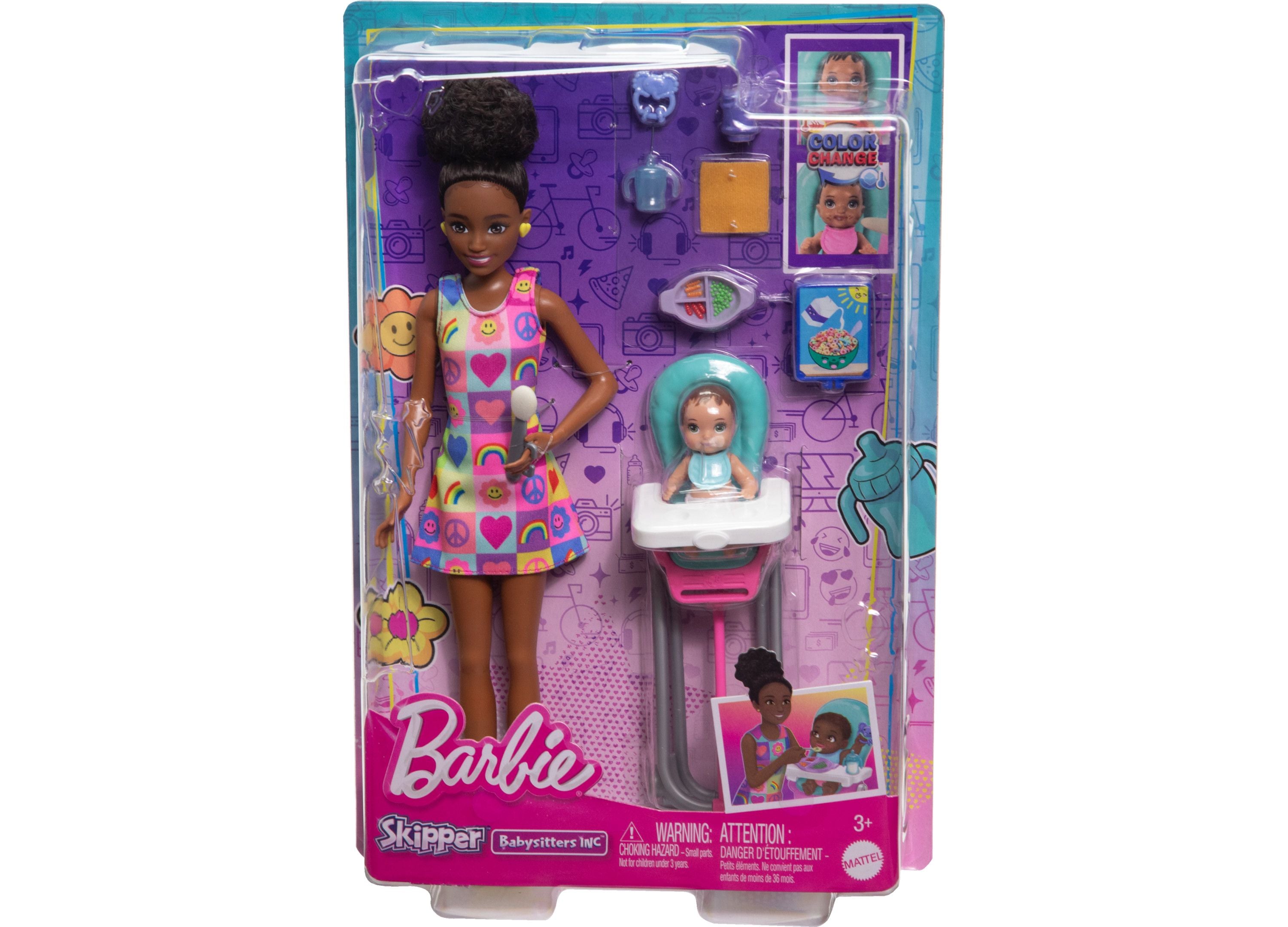 Barbie Skipper Babysitters Inc. Mealtime Fun Play Set with 10 Accessories - Interactive Doll Playset for Kids | Perfect for Pretend Play, Role-Playing & Creative Storytelling
