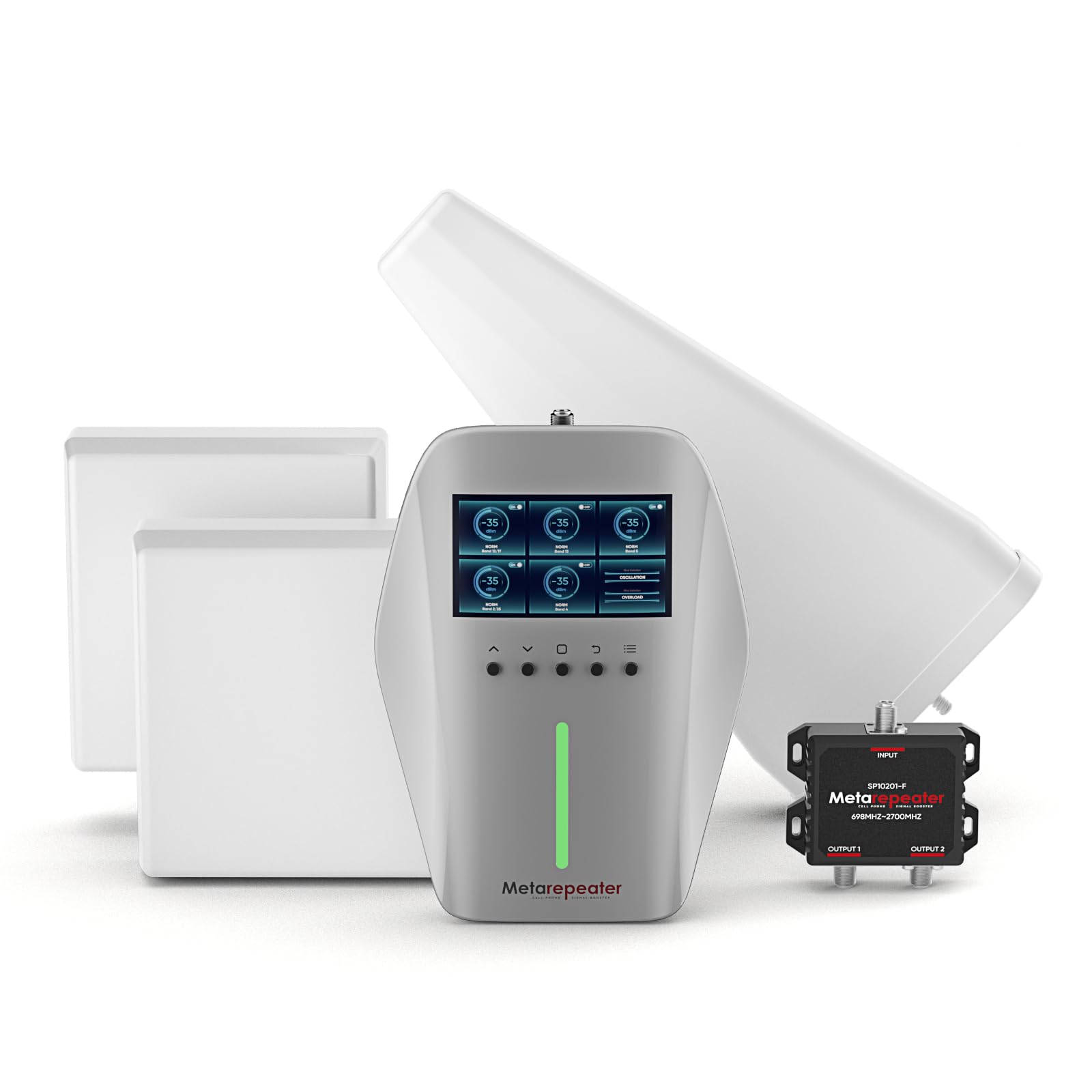 5G Cell Phone Signal Booster for Home & Office - Multiroom Coverage up to 10,000 sq.ft with 2 Indoor Antennas | FCC Approved for Verizon, AT&T, T-Mobile | LCD Display | Perfect for Basements, Rural Areas & Weak Signal Zones