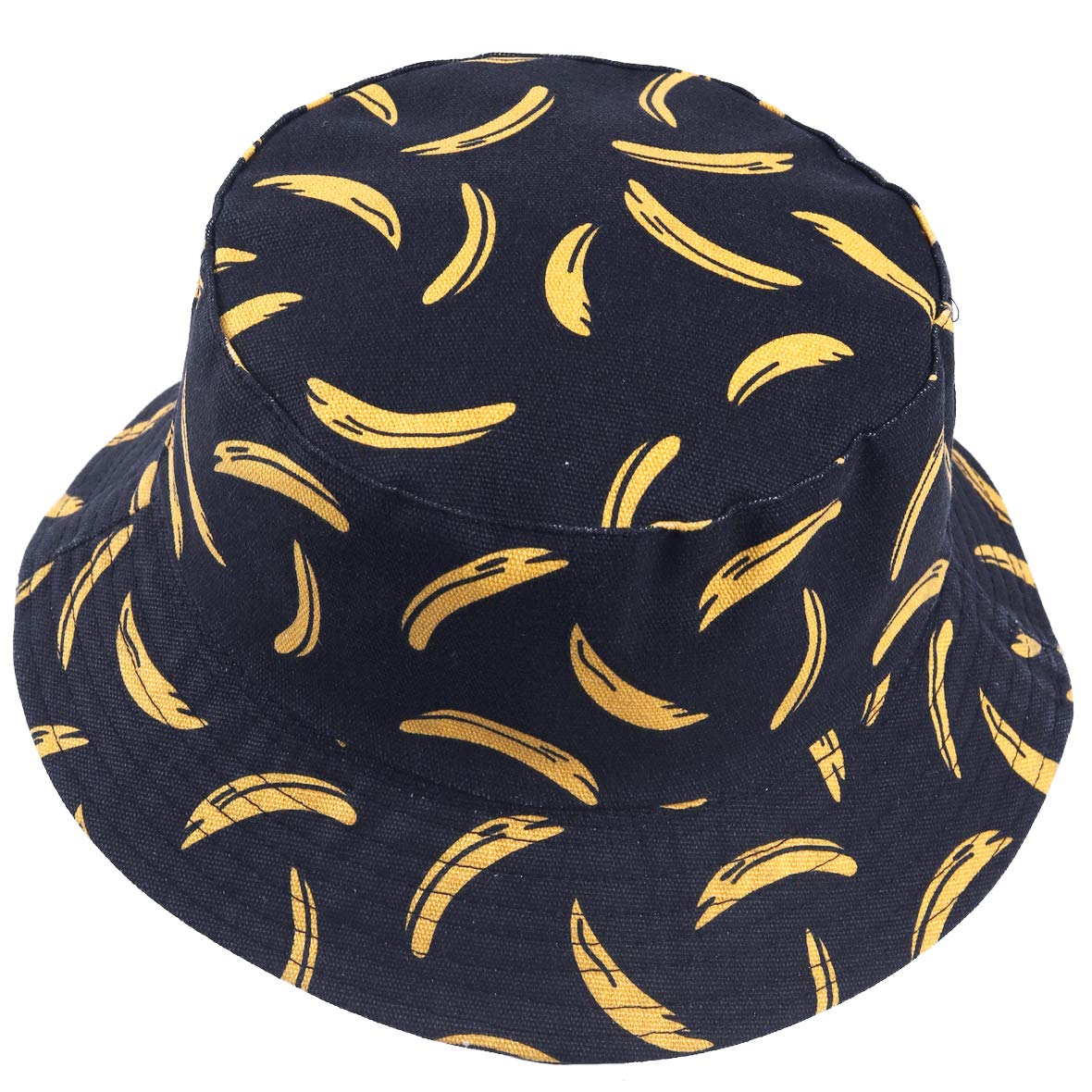 Reversible Bucket Hat for Men & Women - Summer Foldable Outdoor Cap with Funky Fruit Print - Perfect for Beach, Fishing, Hiking and Travel